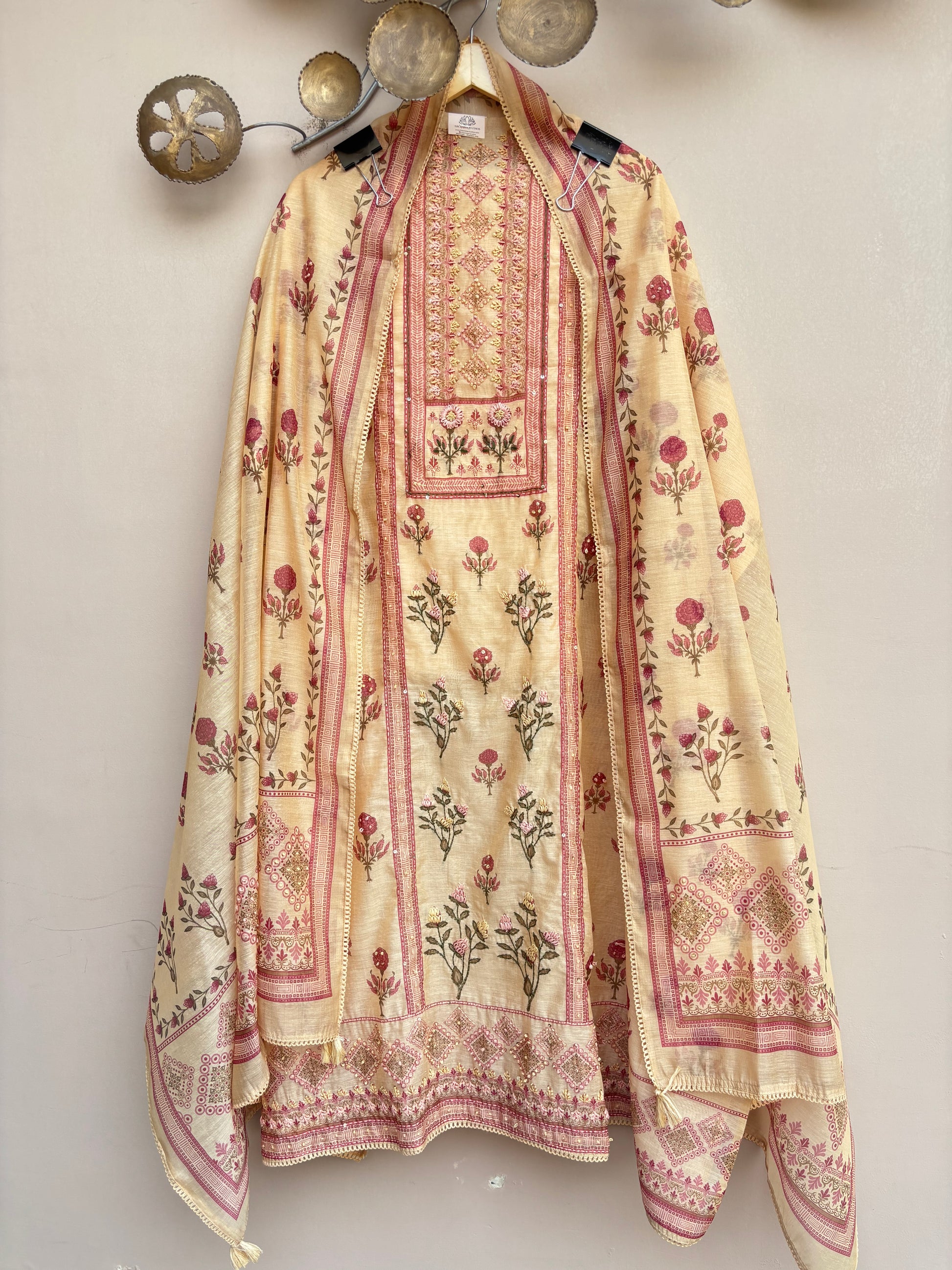 Blush Meadow Unstitched Suit