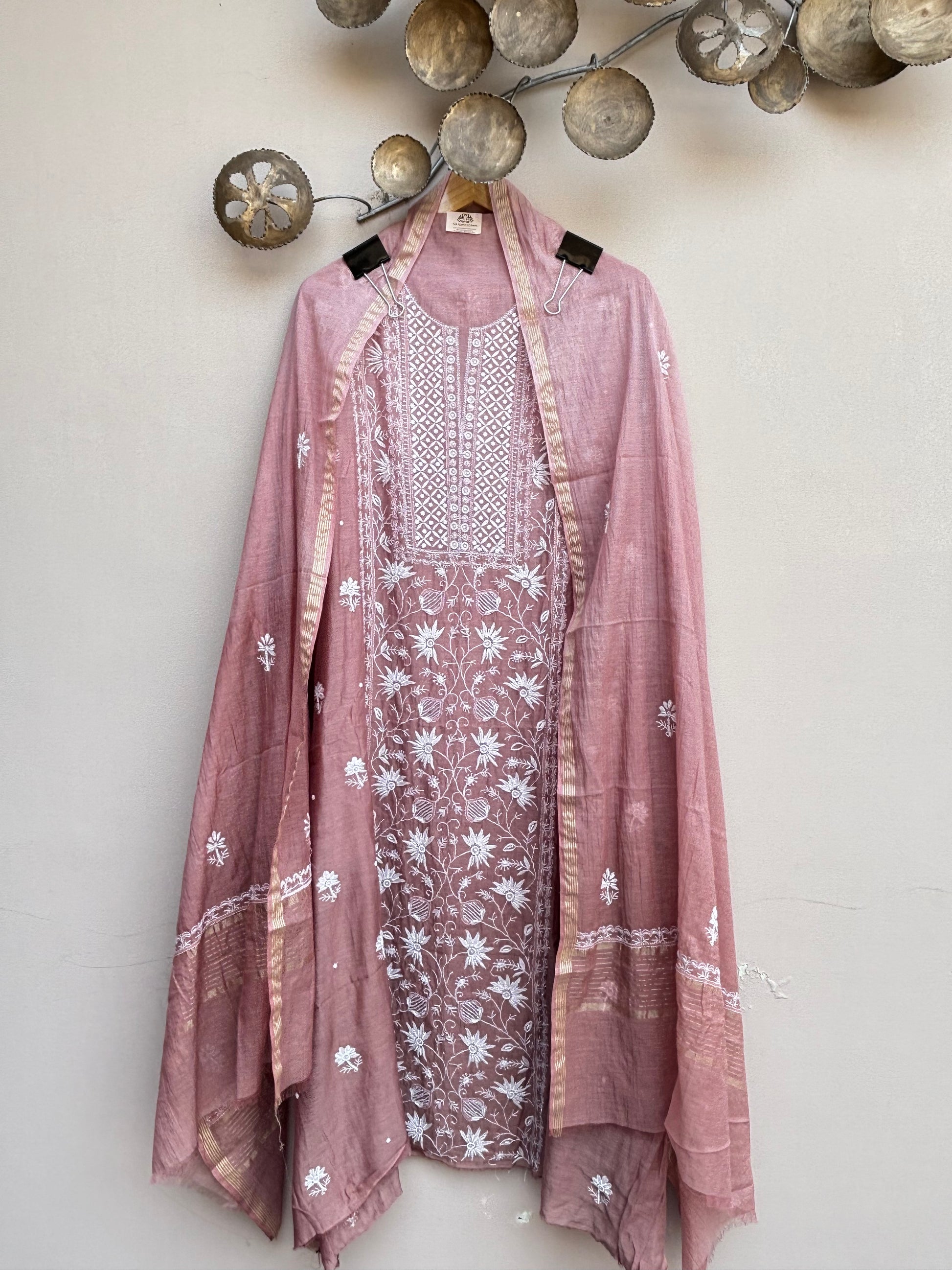 Mulchanderi Luckhnavi 3pc Unstitched Suit