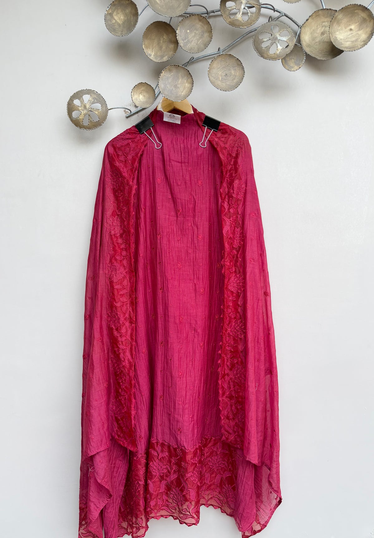 Applique Grace Mulmul Chanderi Unstitched Suit