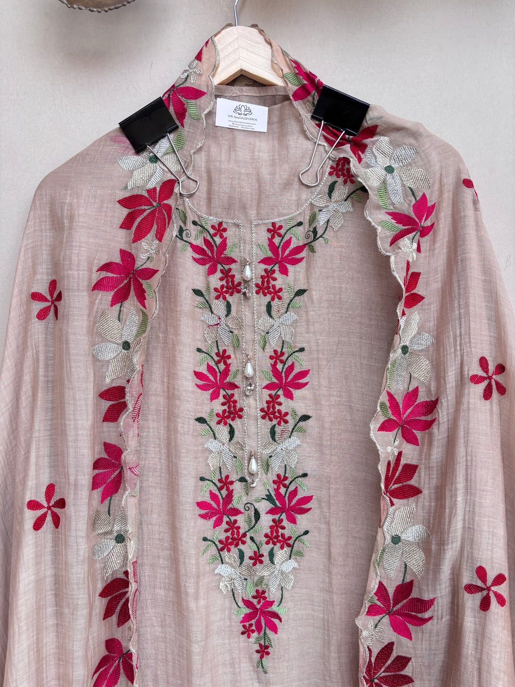 Yusra Veil Mulmul Chanderi Unstitched Suit