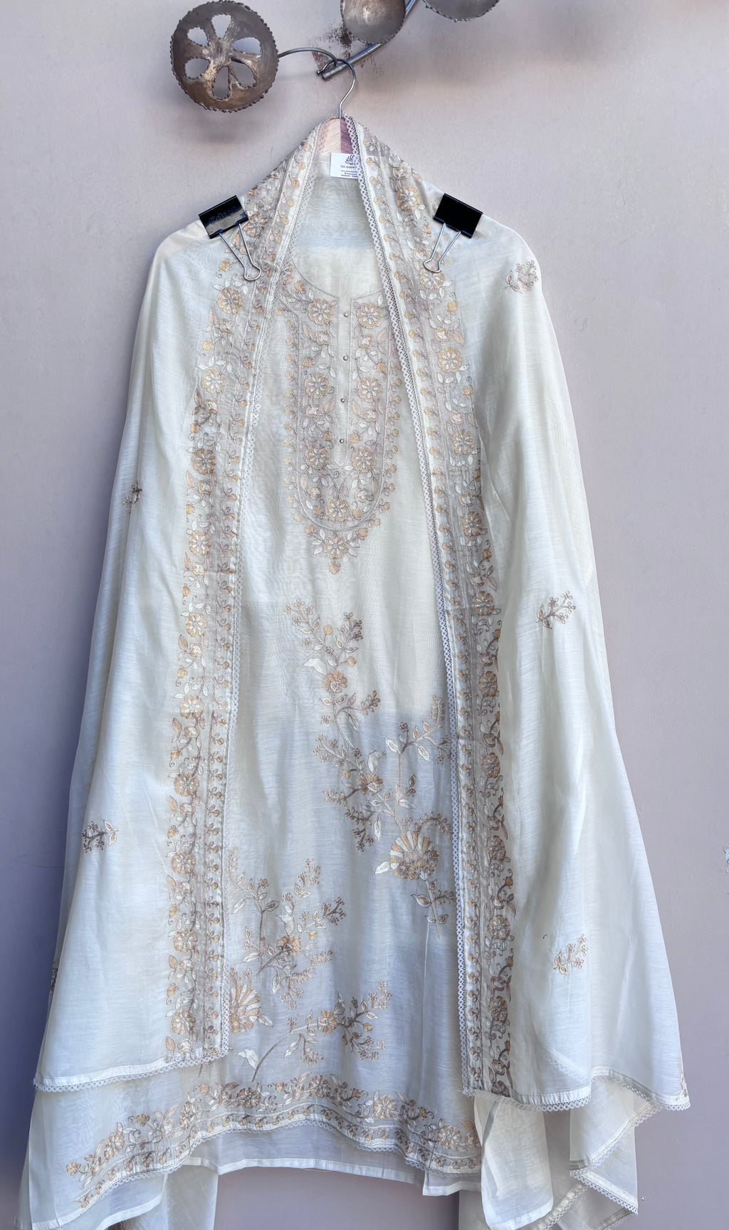 Rubaab Mulmul Chanderi Unstitched Suit