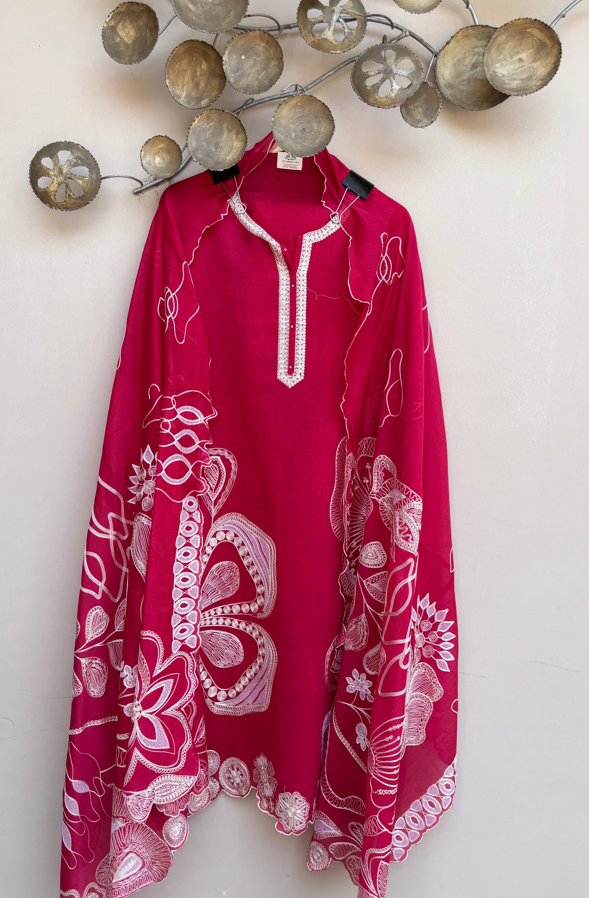Mulmul Chanderi Dori Sequence Embroidery Suit