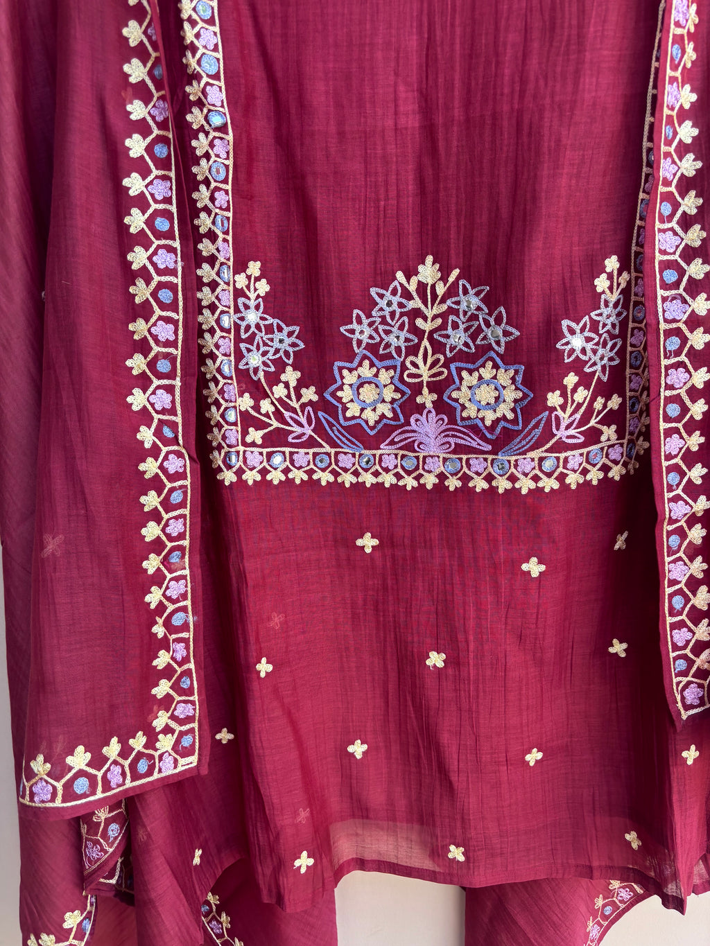 Zarmin Mulmul Chanderi Unstitched Suit