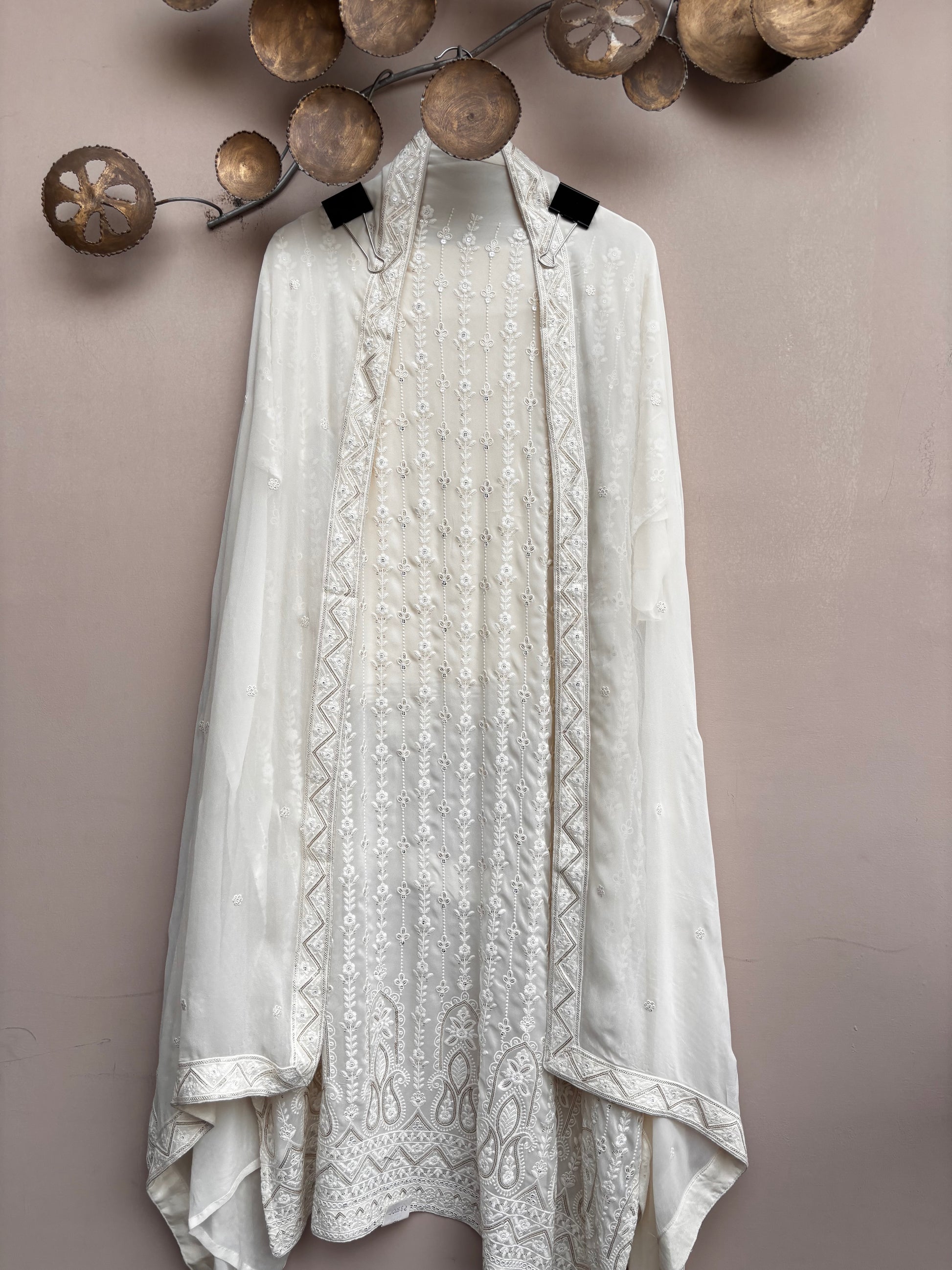Moonlit Ivory Unstitched Suit
