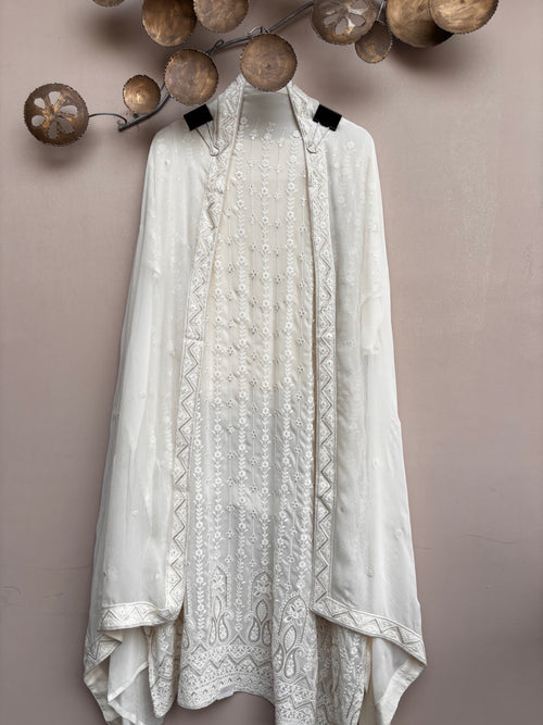 Moonlit Ivory Unstitched Suit