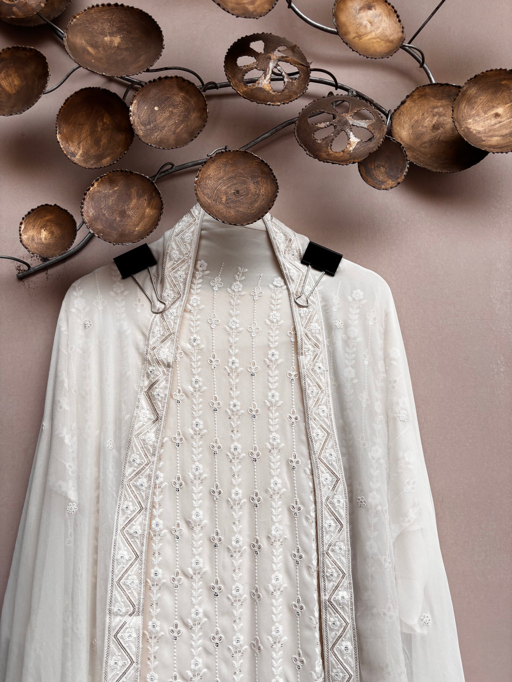Moonlit Ivory Unstitched Suit