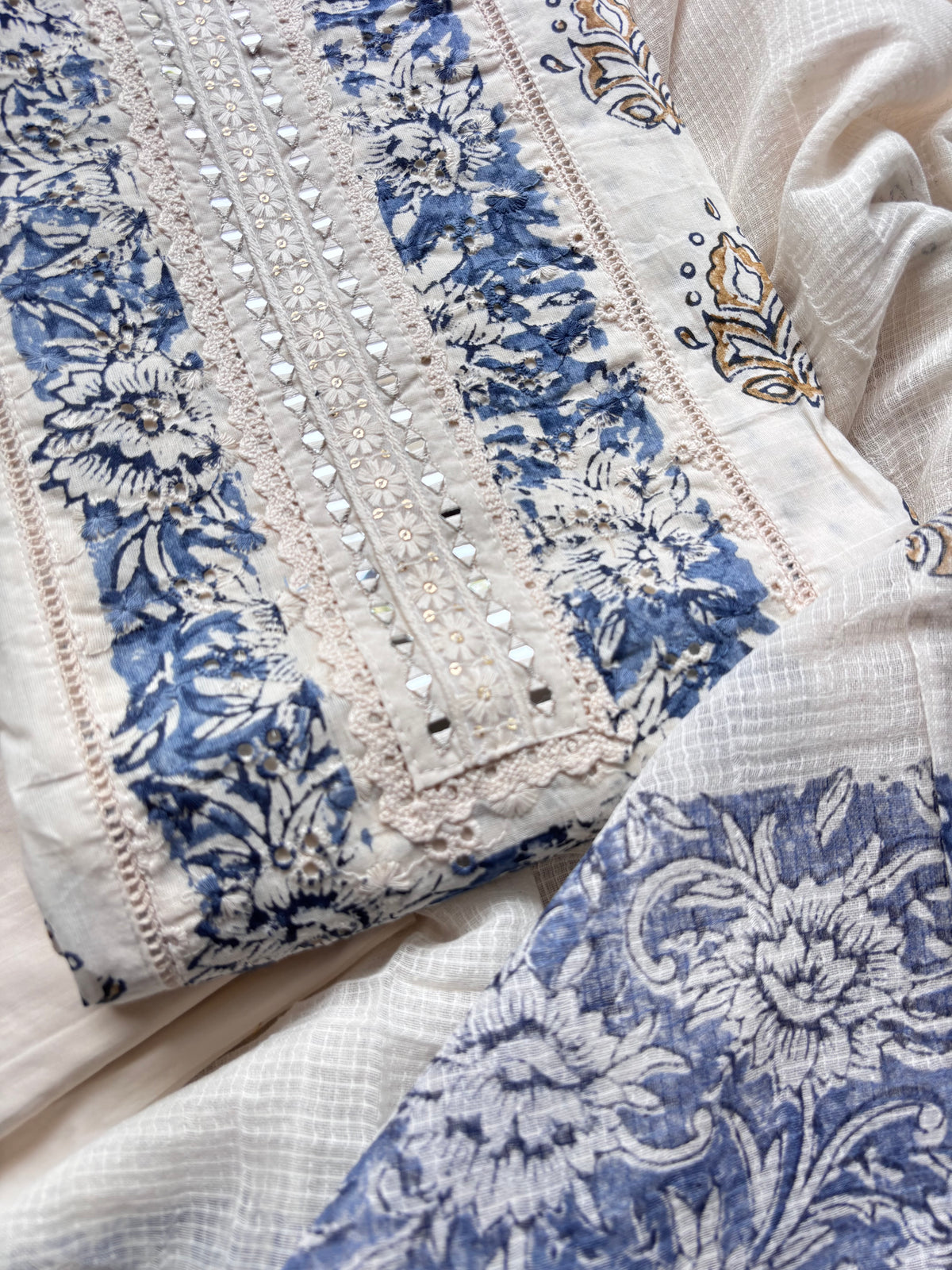 Madhuban Hakooba Cotton Unstitched Suit