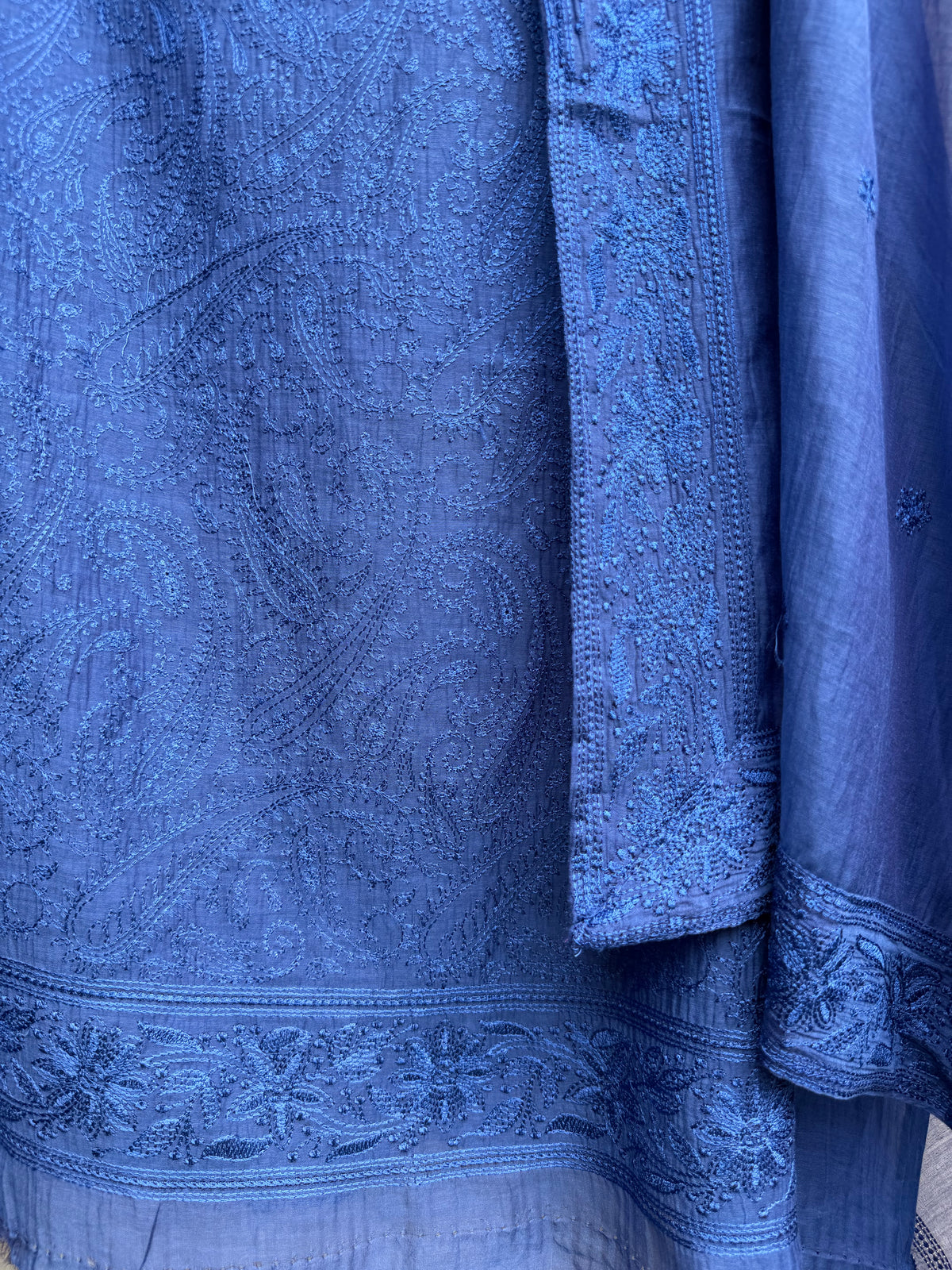 Royale Weave Mulmul Chanderi Unstitched Suit