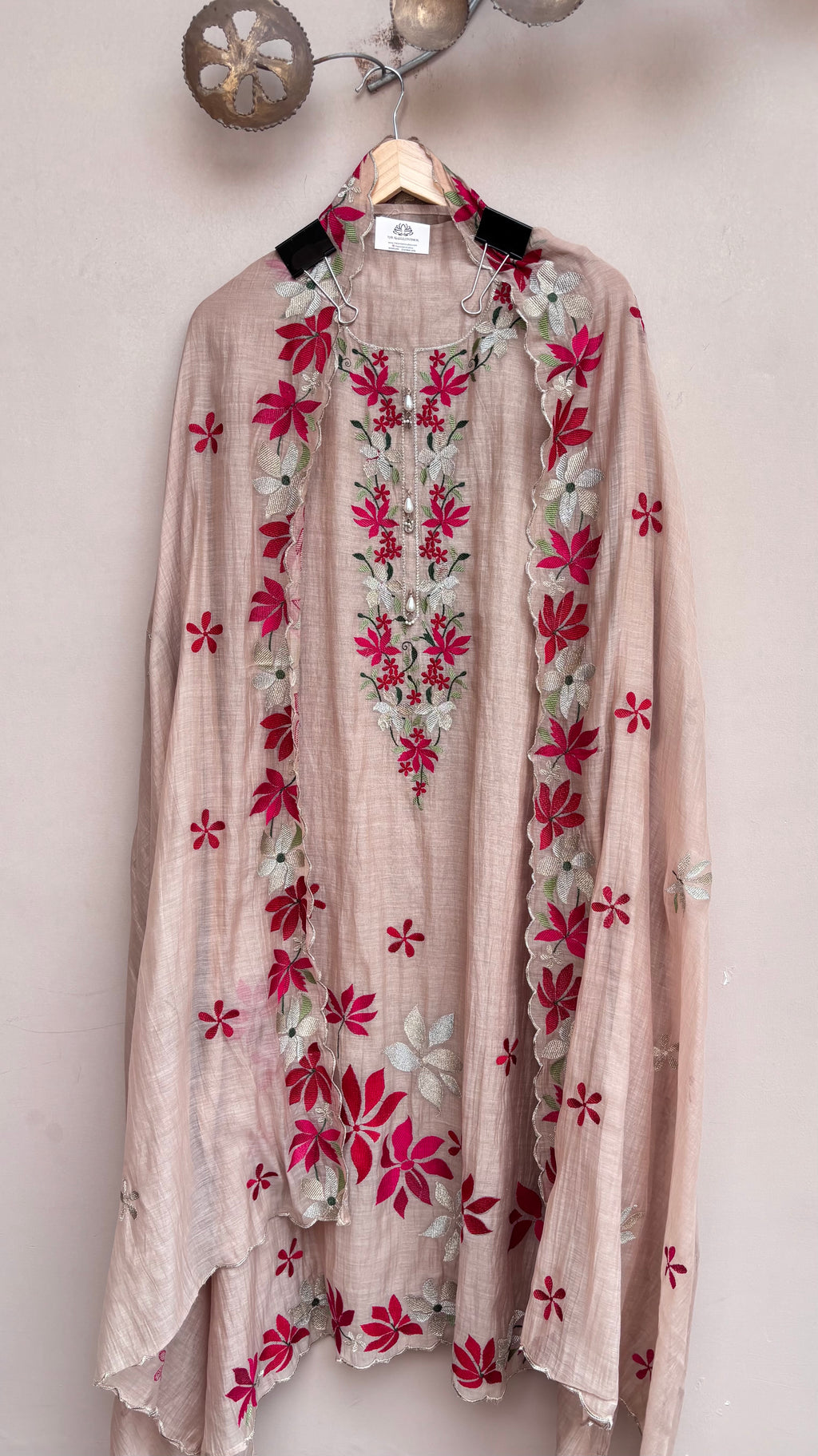 Yusra Veil Mulmul Chanderi Unstitched Suit