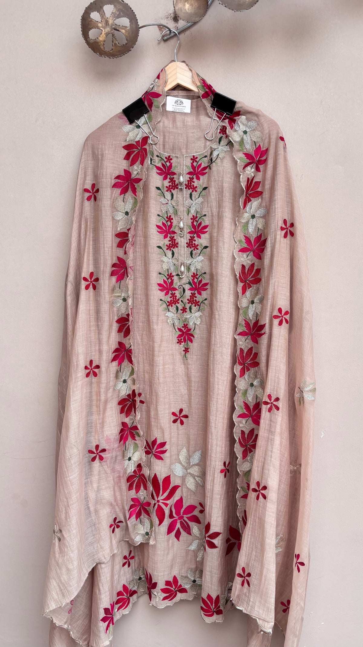 Yusra Veil Mulmul Chanderi Unstitched Suit