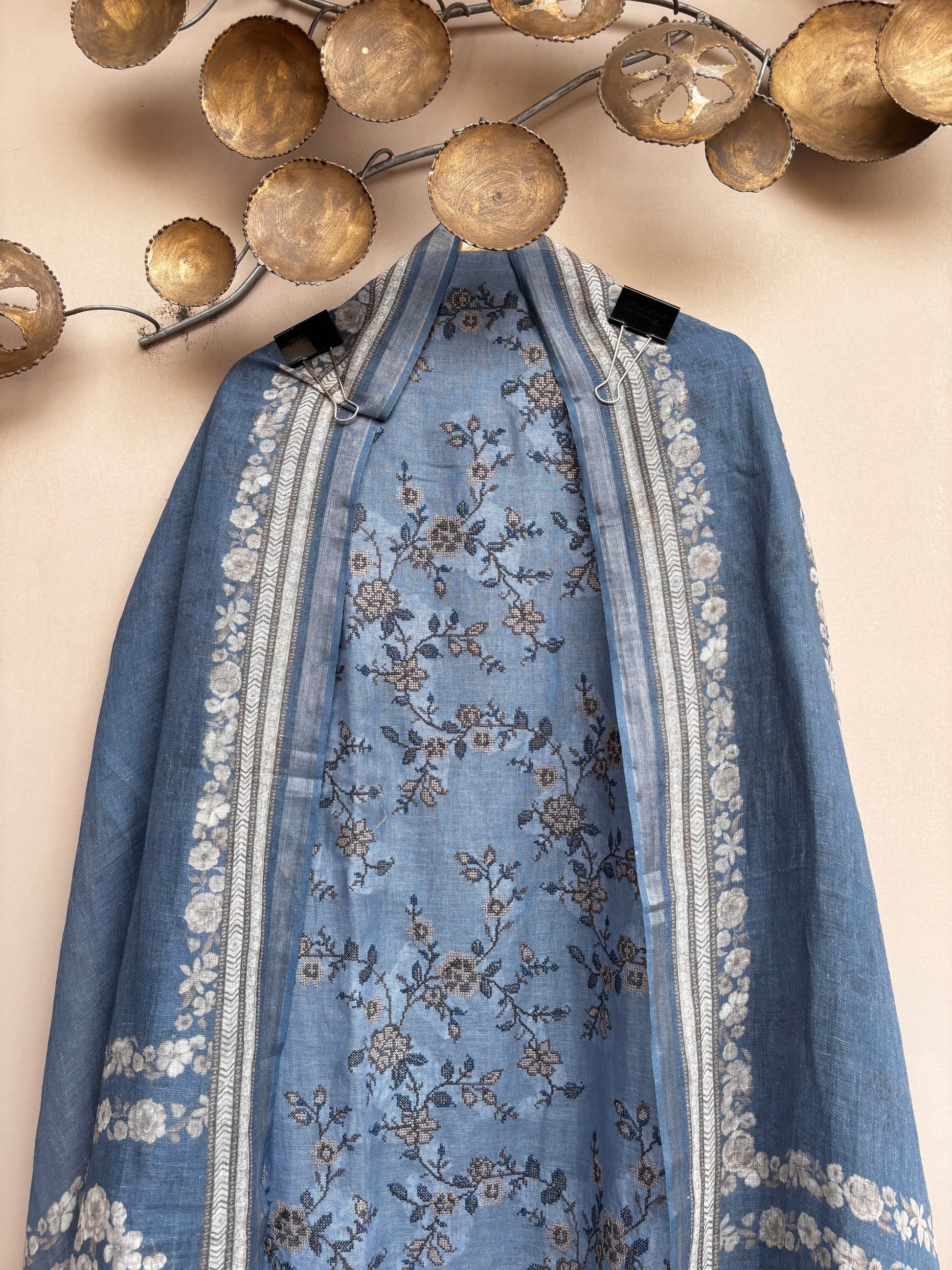 Blue Mirage Linen Unstitched Suit