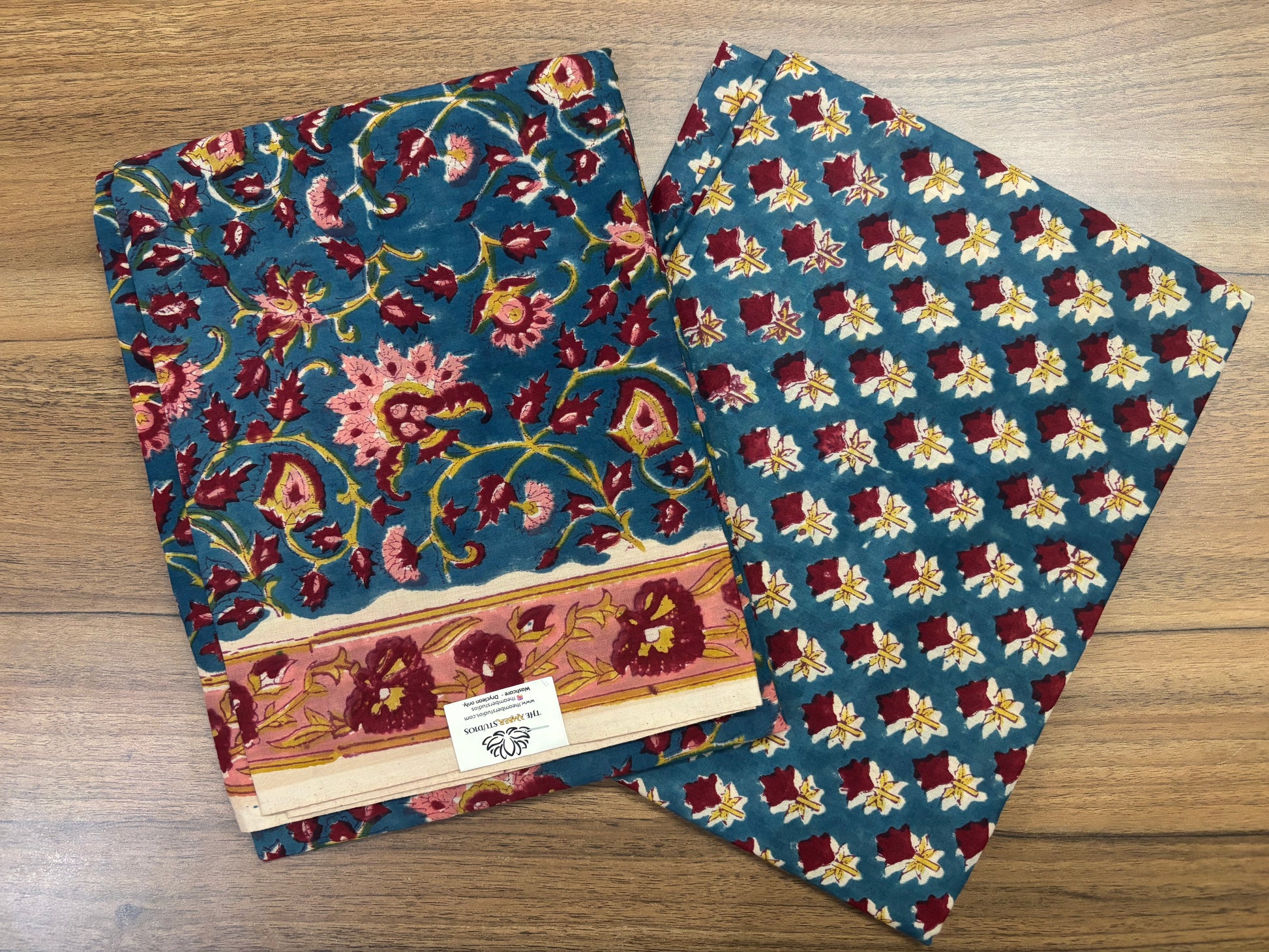 Blue Kalamkari Mulmul Cotton 2pc Set