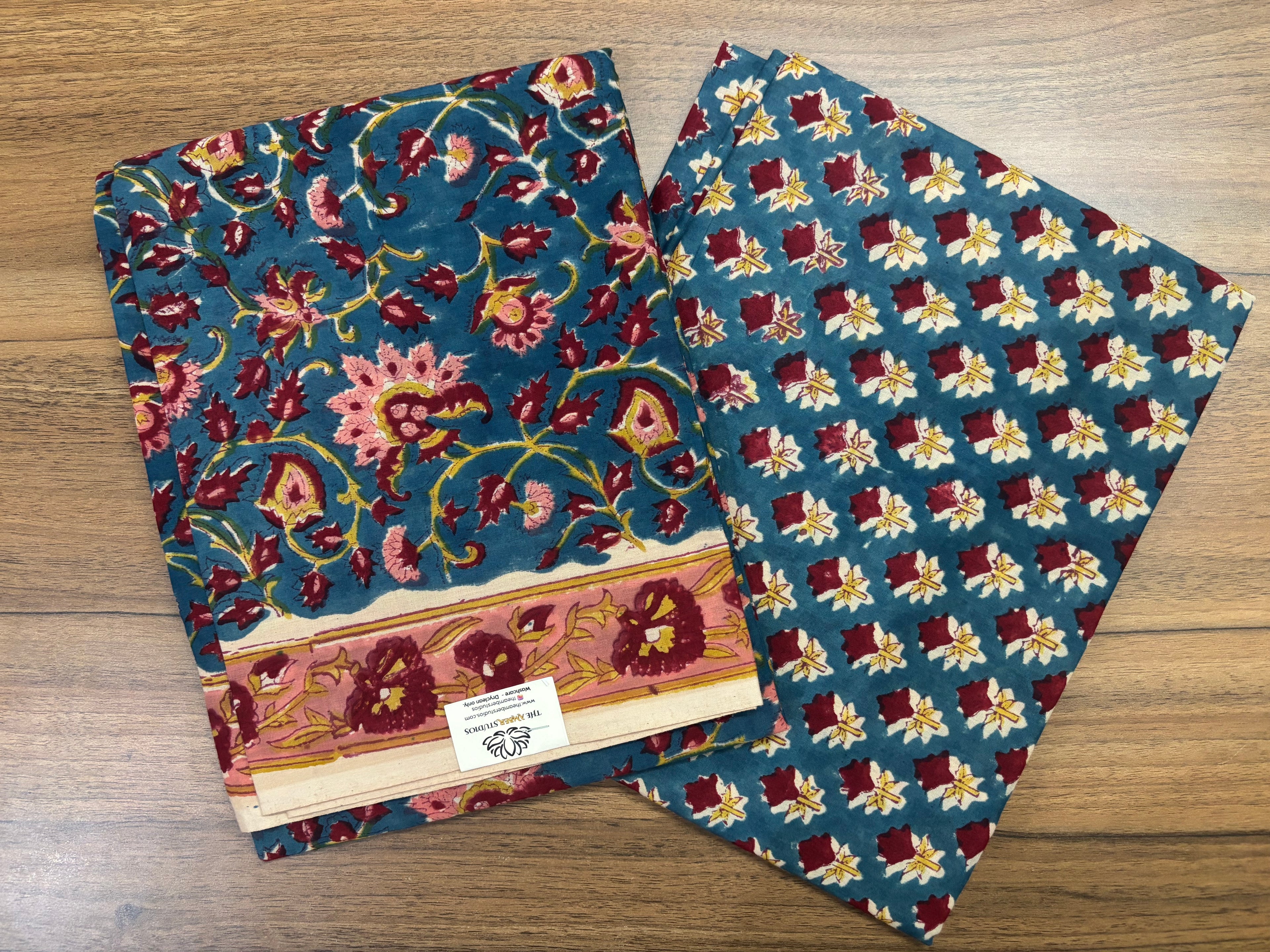 Blue Kalamkari Mulmul Cotton 2pc Set