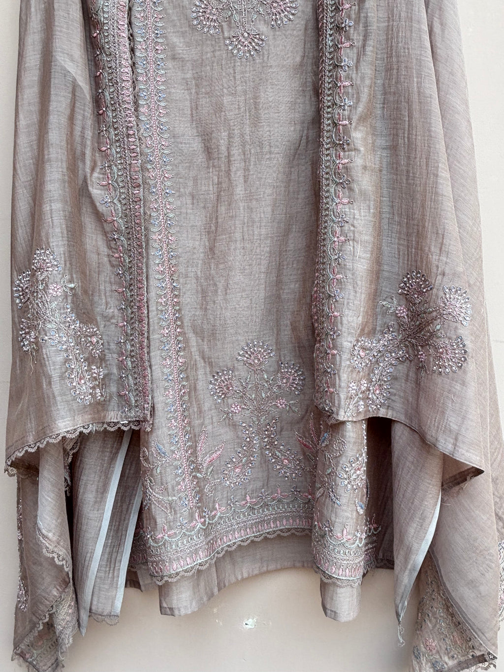 Moonstone Veil Mulchanderi Unstitched Suit