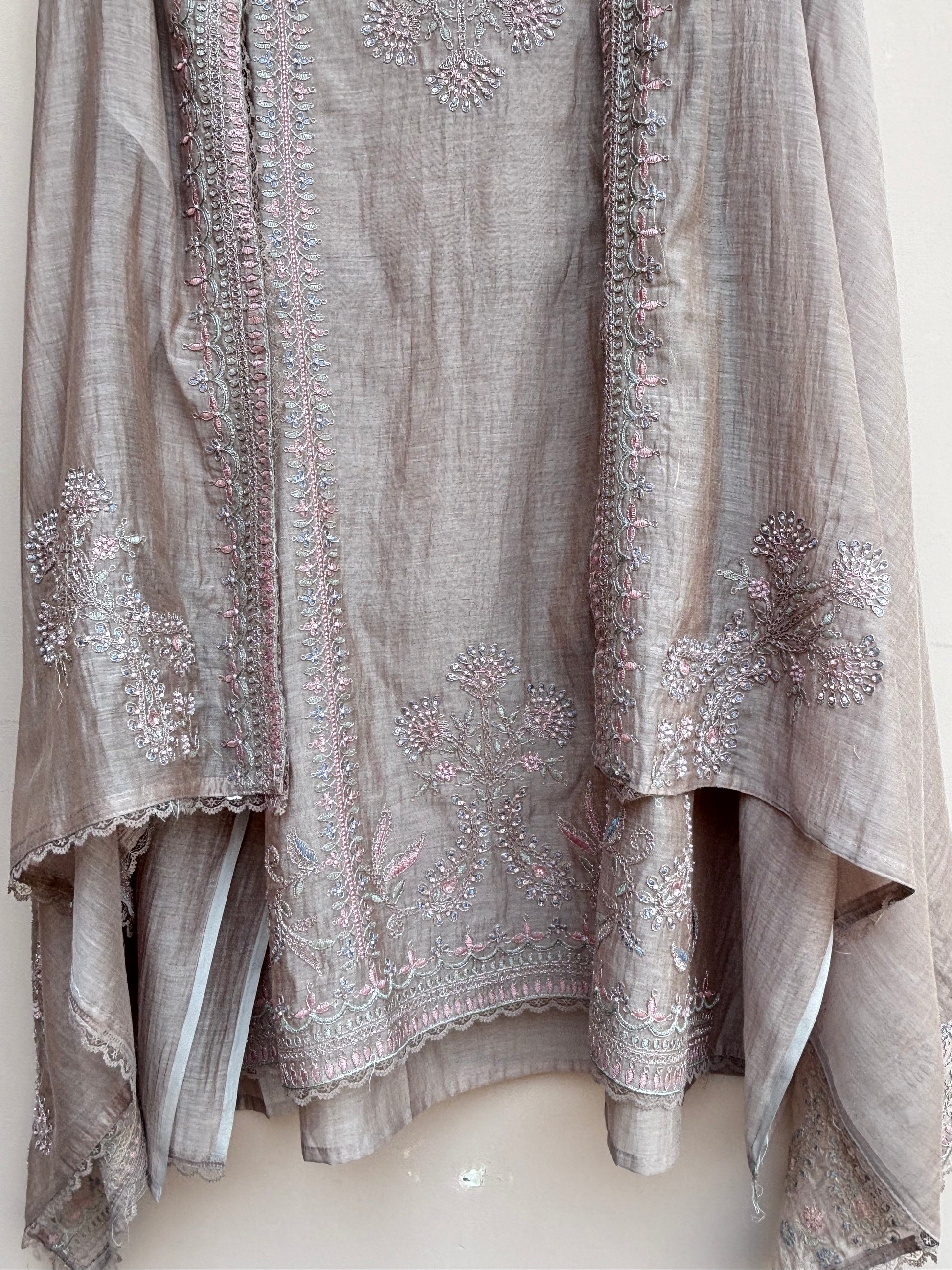 Moonstone Veil Mulchanderi Unstitched Suit