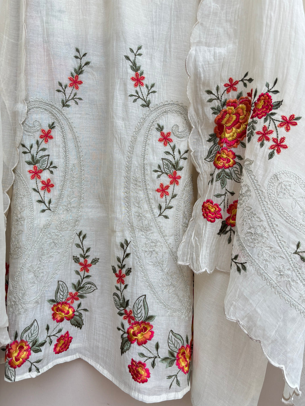 Ivory Bloom Whisper Unstitched Suit