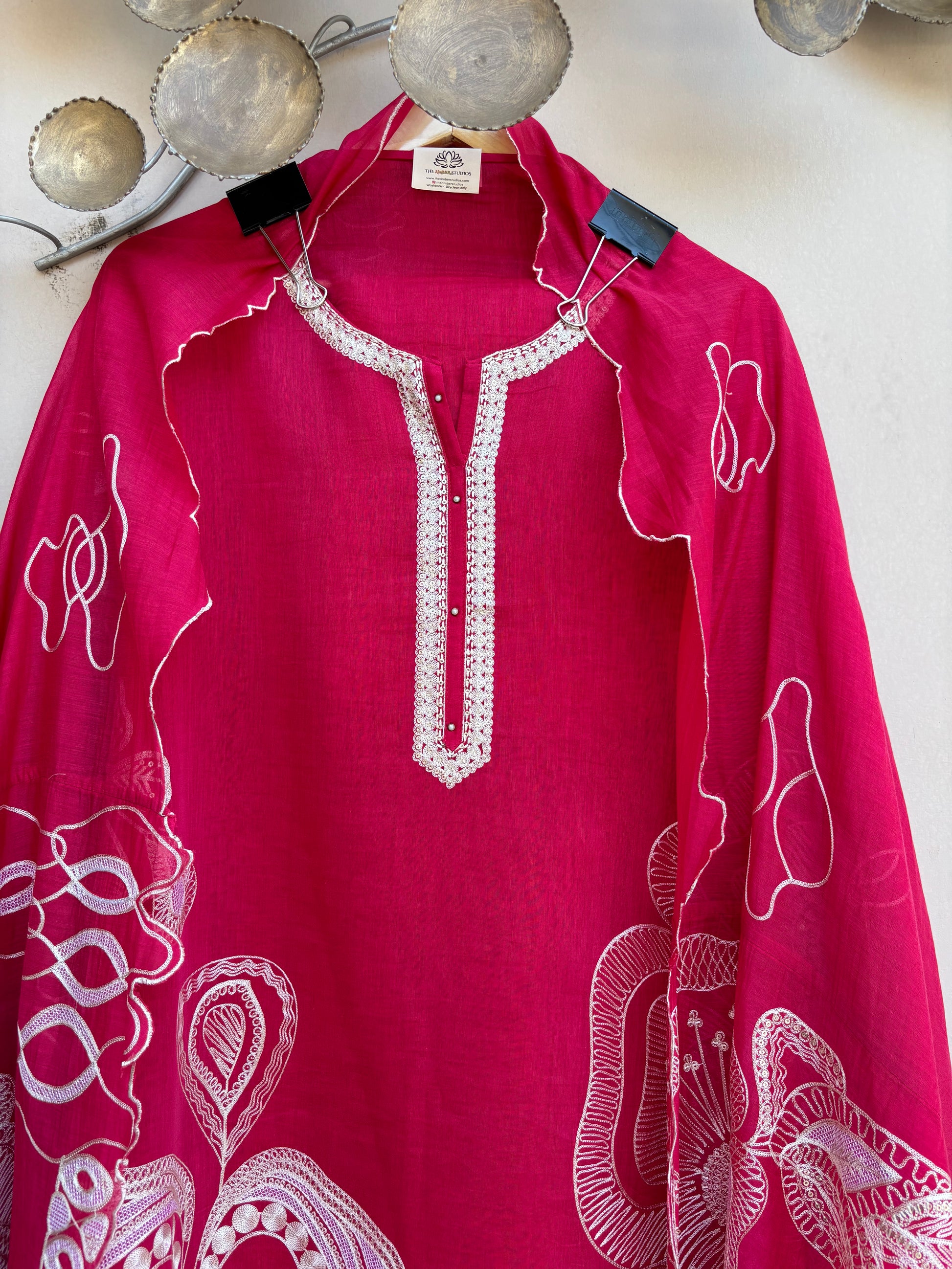 Mulmul Chanderi Dori Sequence Embroidery Suit