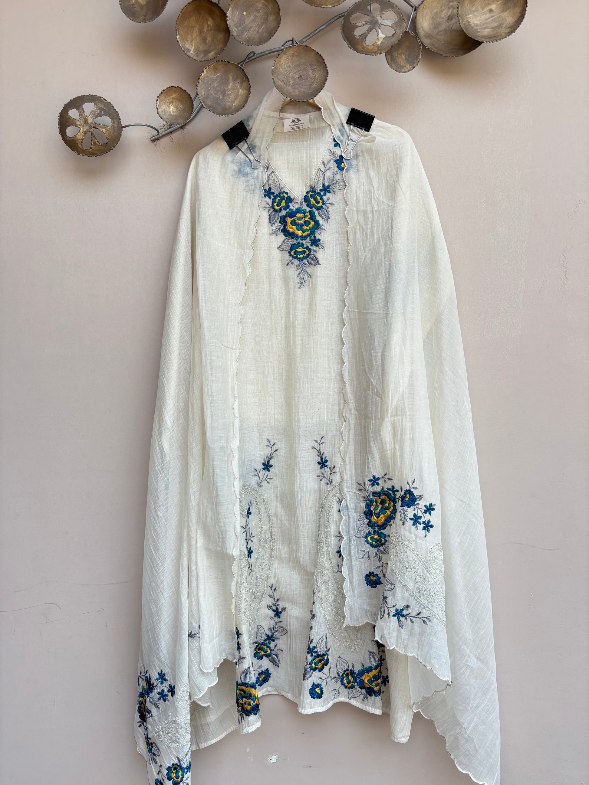 Ivory Bloom Whisper Unstitched Suit