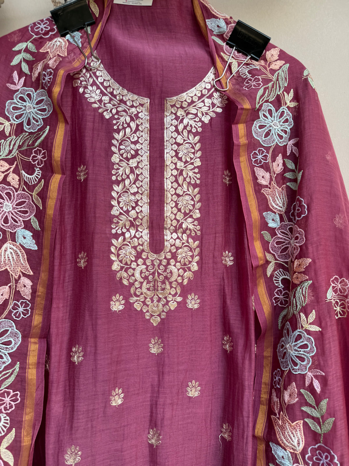 Mehreen Elegance Mulmul Chanderi Unstitched Suit