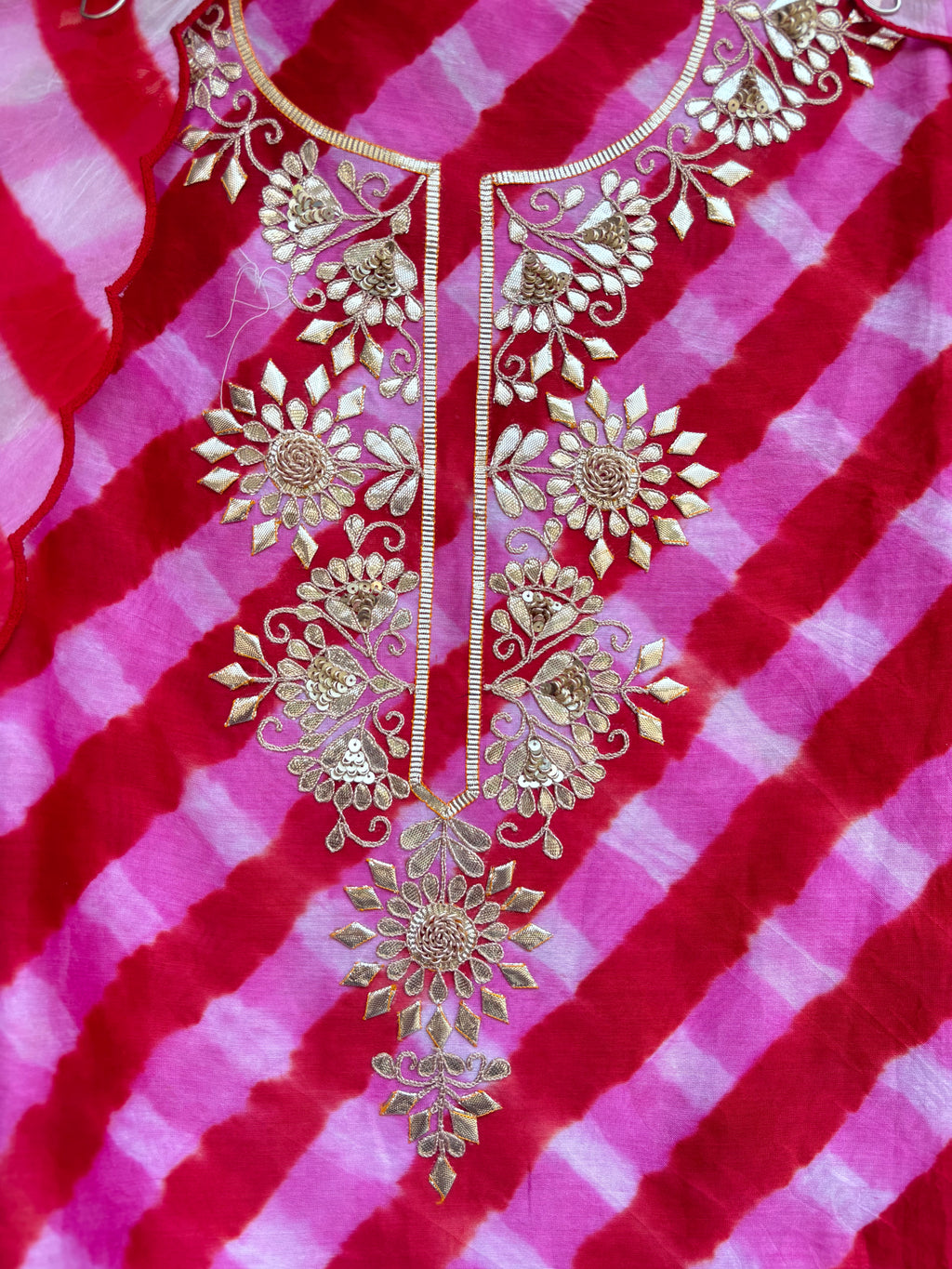 Gulnaar Leheriya Festive Unstitched Suit