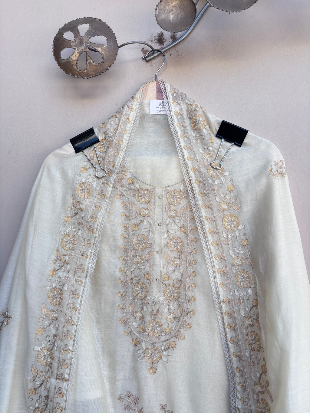Rubaab Mulmul Chanderi Unstitched Suit
