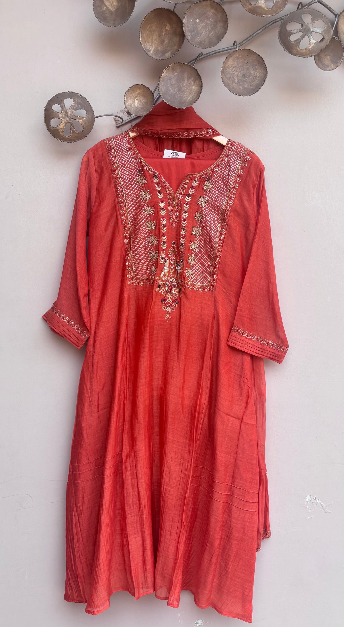 Jahanara Mulmul Chanderi Kurta Set