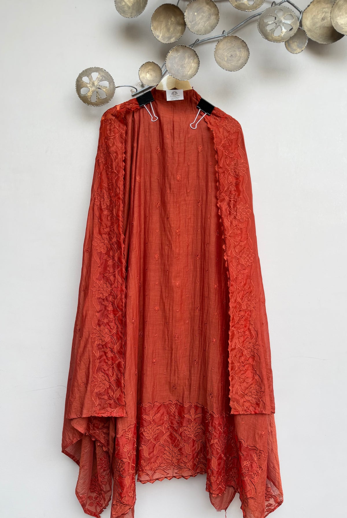 Applique Grace Mulmul Chanderi Unstitched Suit
