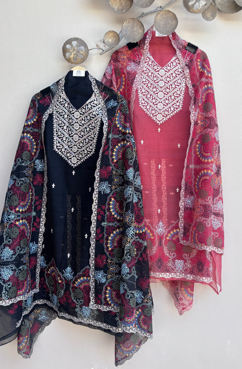 Ameera Soft Organza Unstitched Suit
