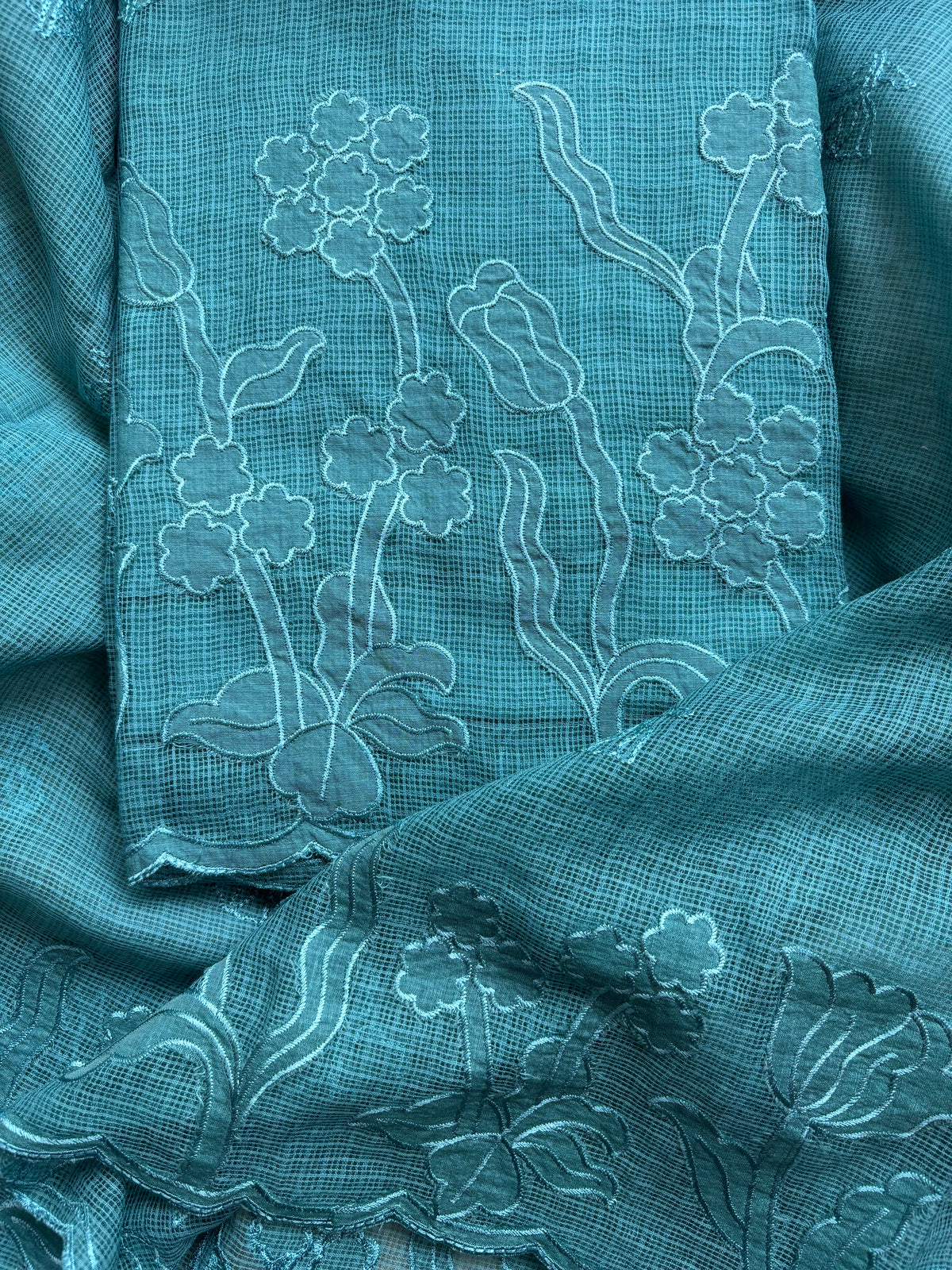 Leher Kota Cotton Unstitched Suit