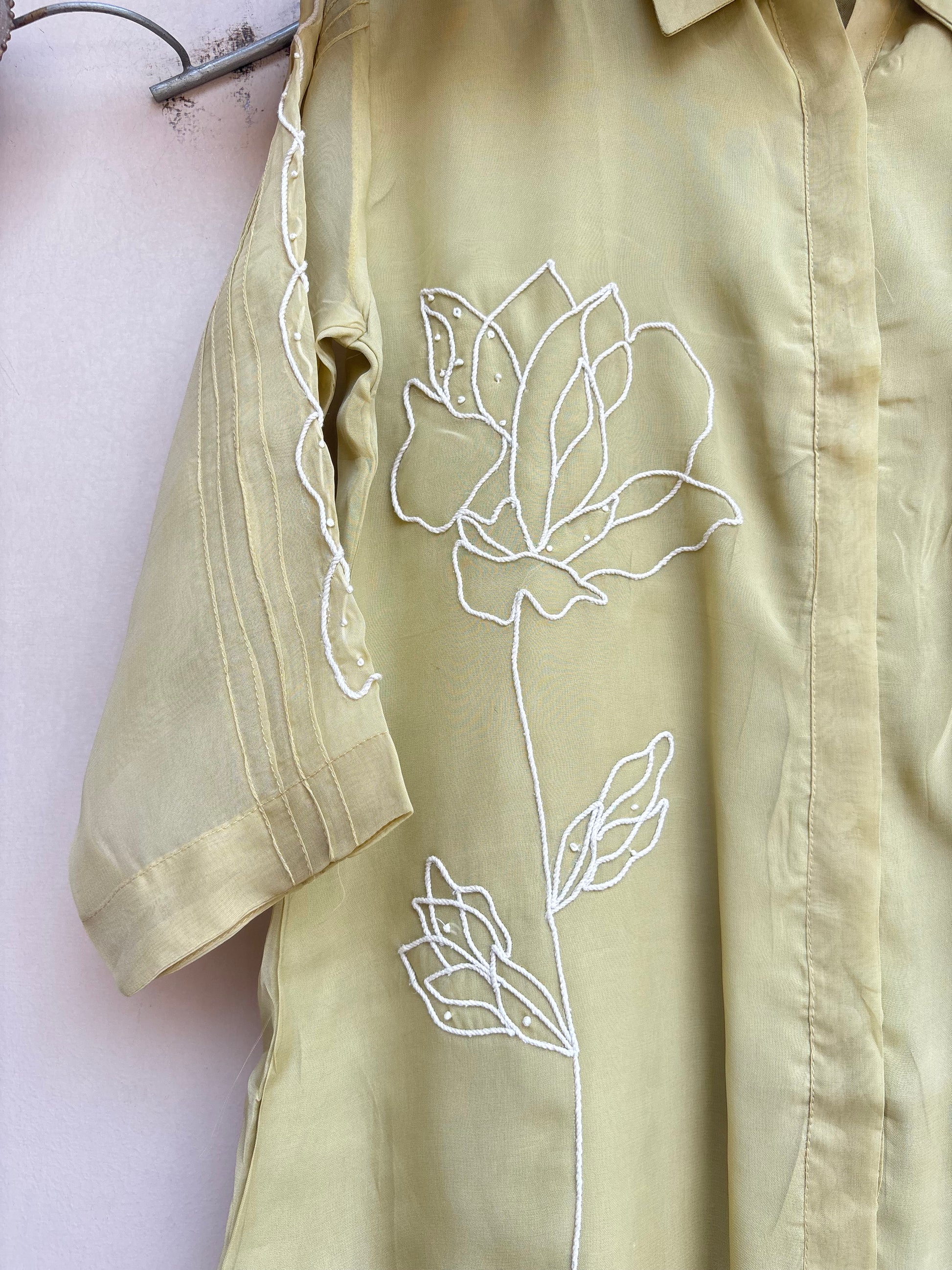 Lemon Green Blossom Shirt