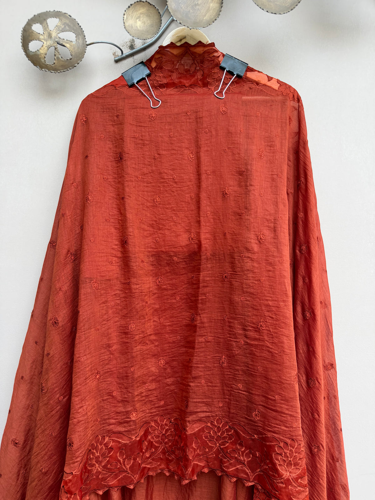 Applique Grace Mulmul Chanderi Unstitched Suit
