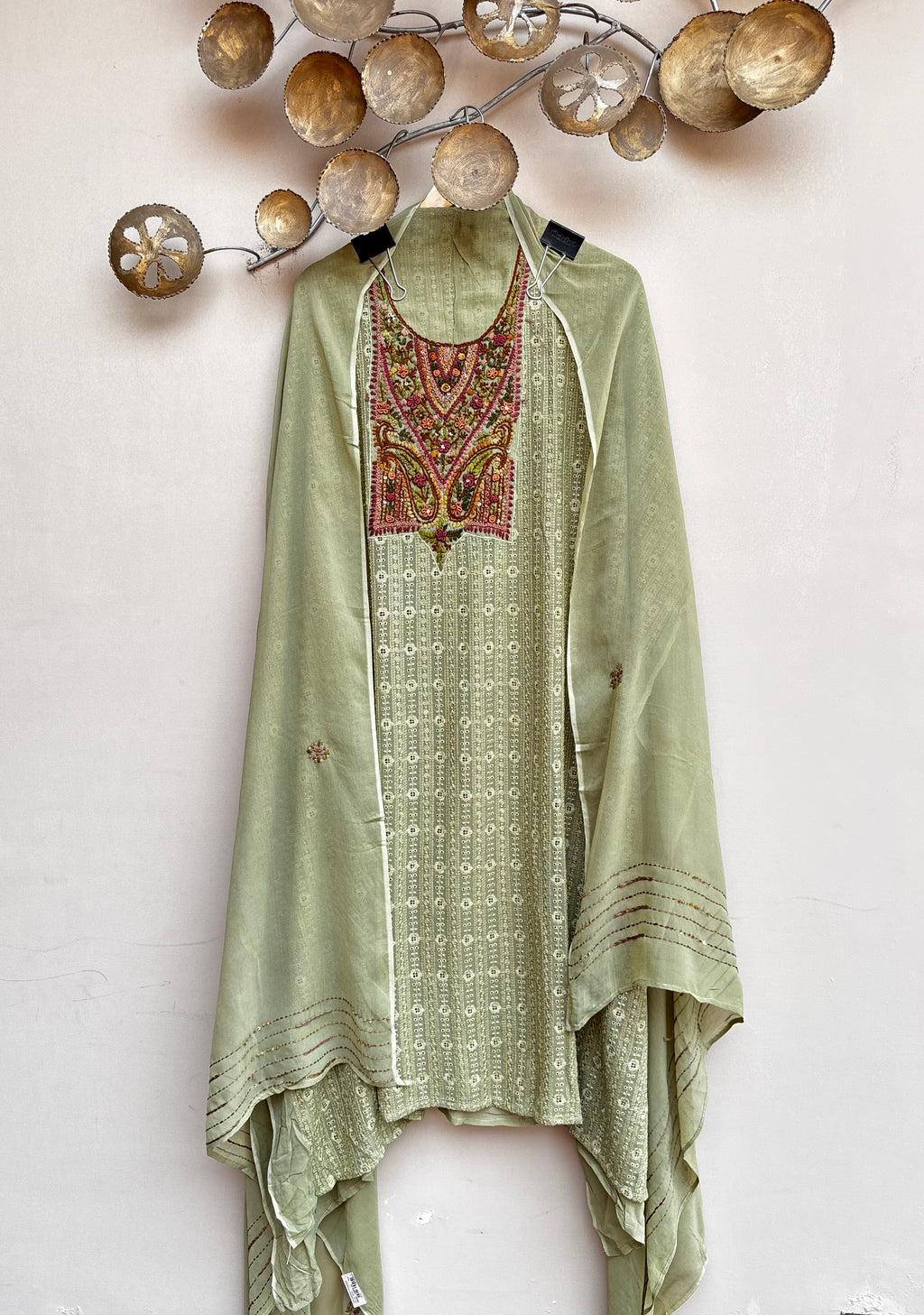 Mehndi Noor Georgette Unstitched Suit