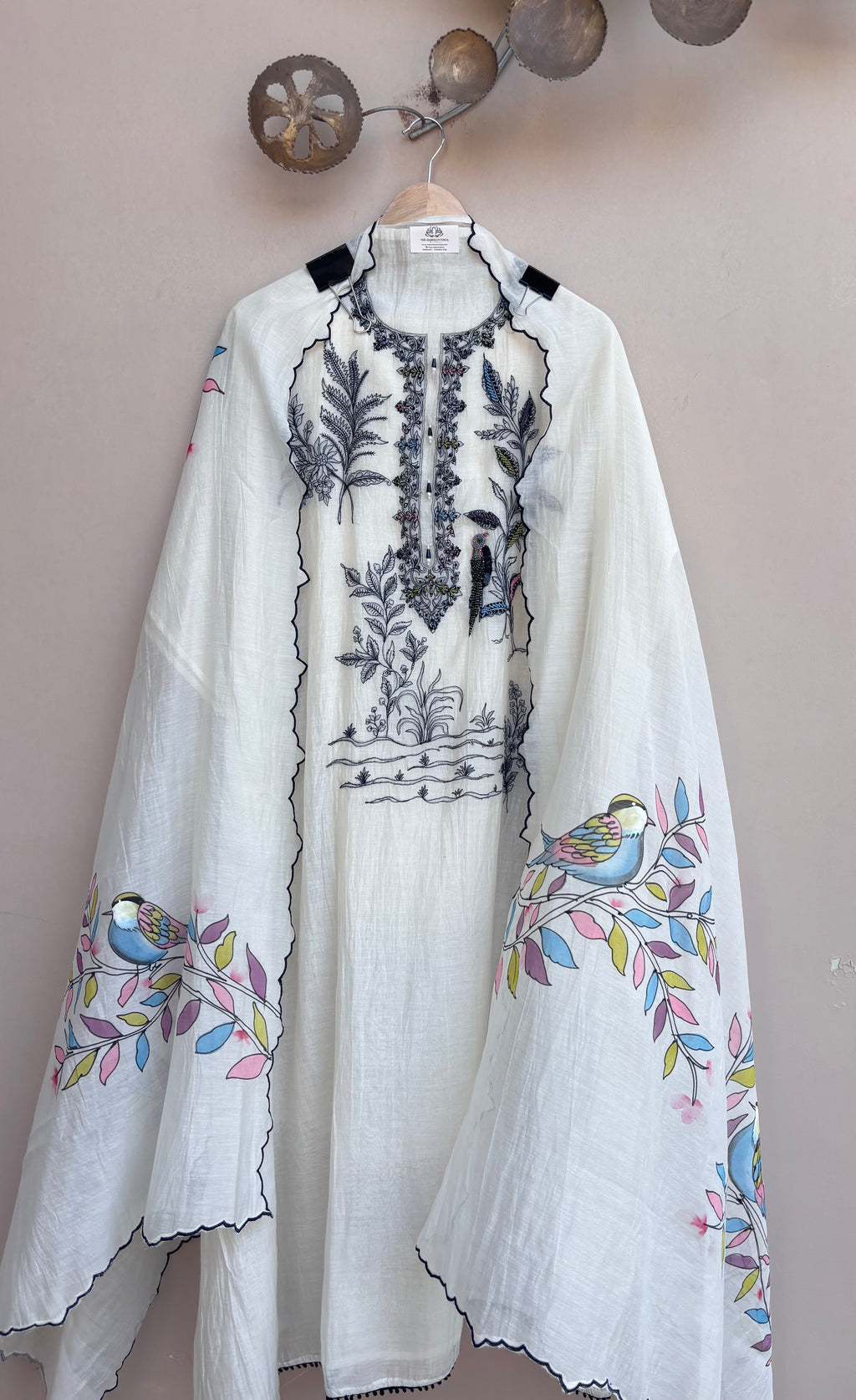 Zayba Grace Mulmul Chanderi Unstitched Suit