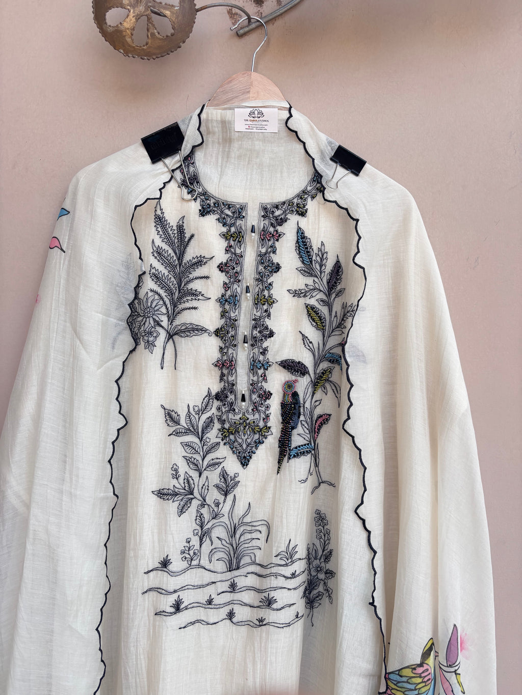 Zayba Grace Mulmul Chanderi Unstitched Suit