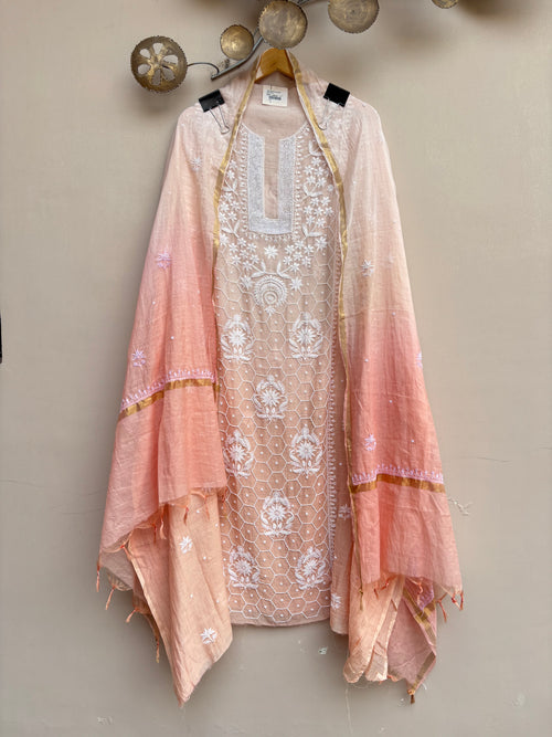 Mulchanderi Luckhnavi 3pc Unstitched Suit