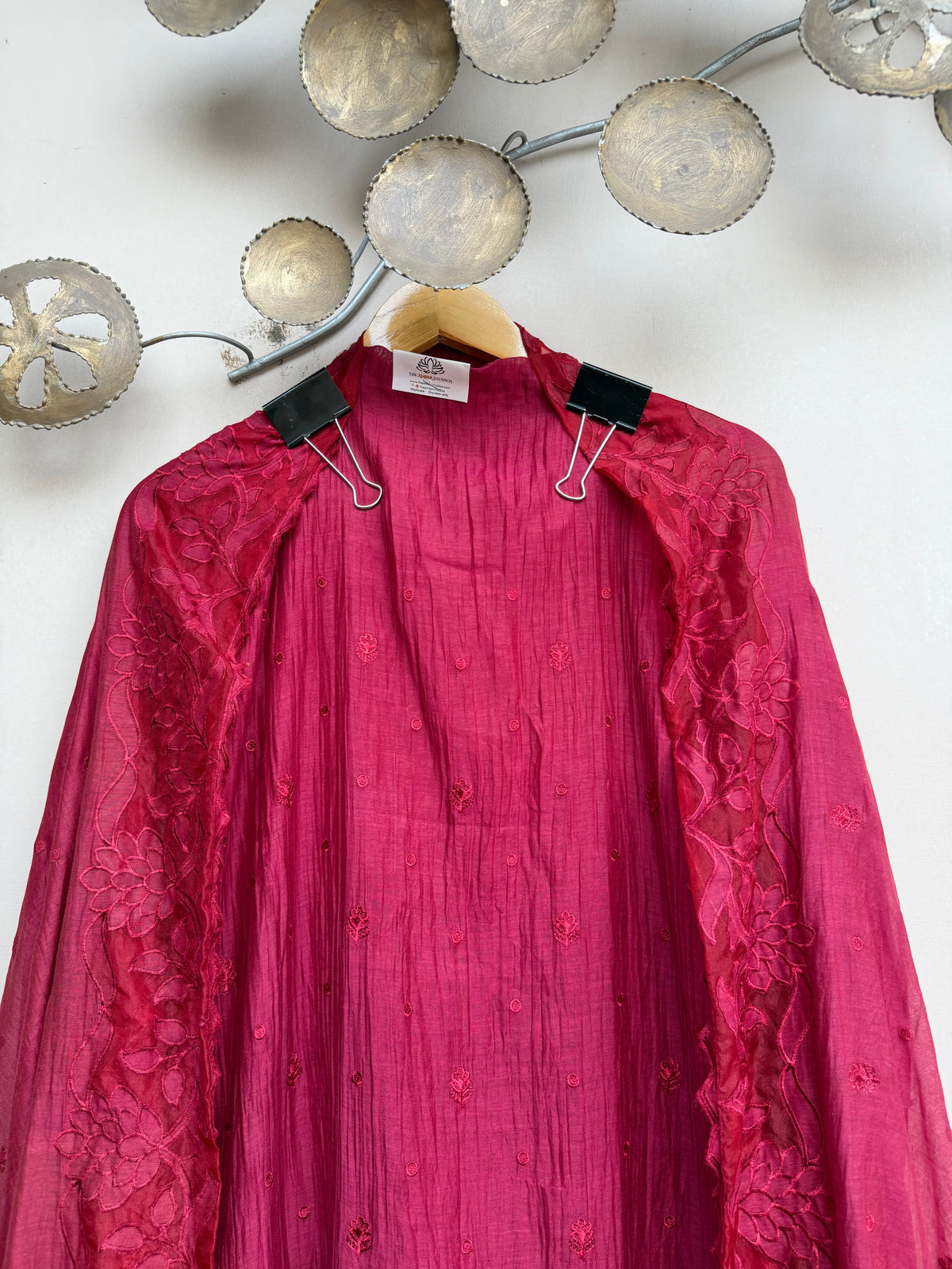 Applique Grace Mulmul Chanderi Unstitched Suit