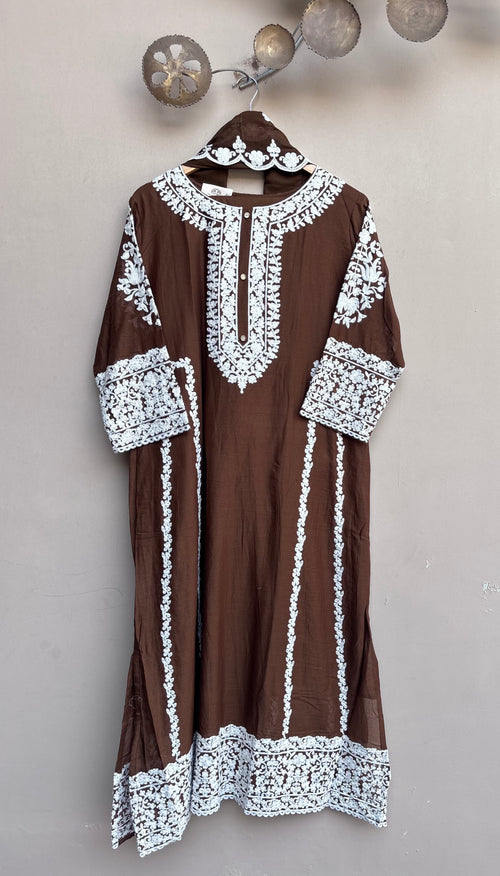Chaubara Mulcotton 3 pc Kurta Set