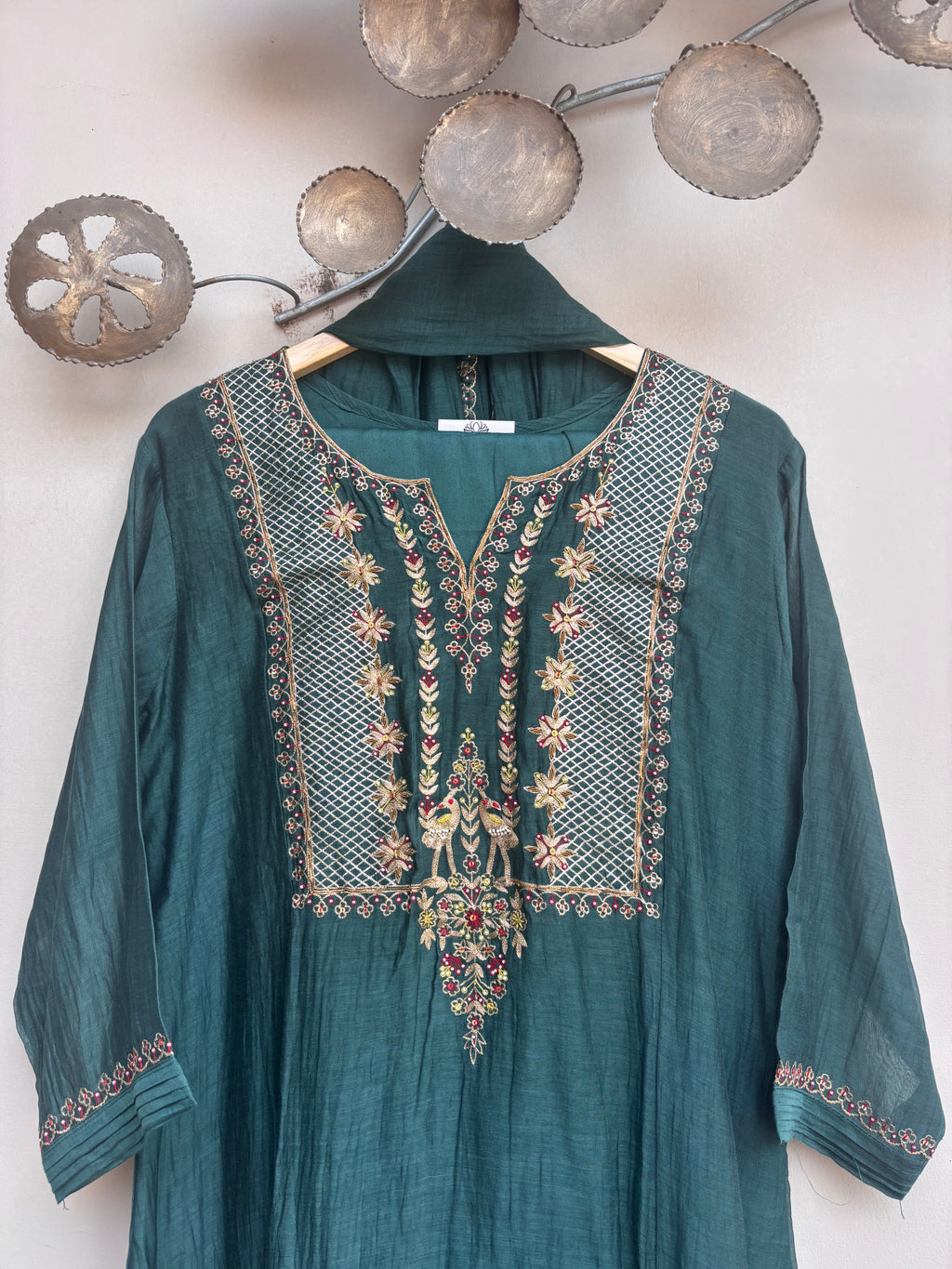 Jahanara Mulmul Chanderi Kurta Set