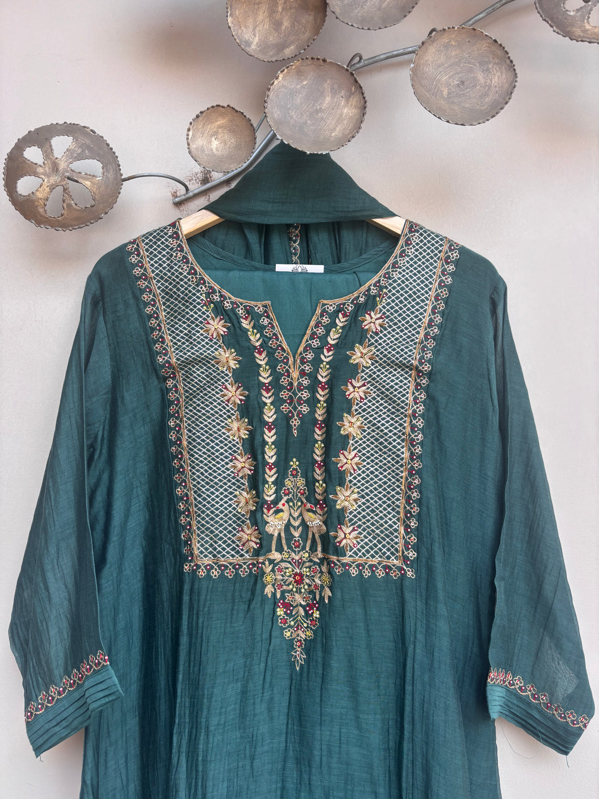Jahanara Mulmul Chanderi Kurta Set
