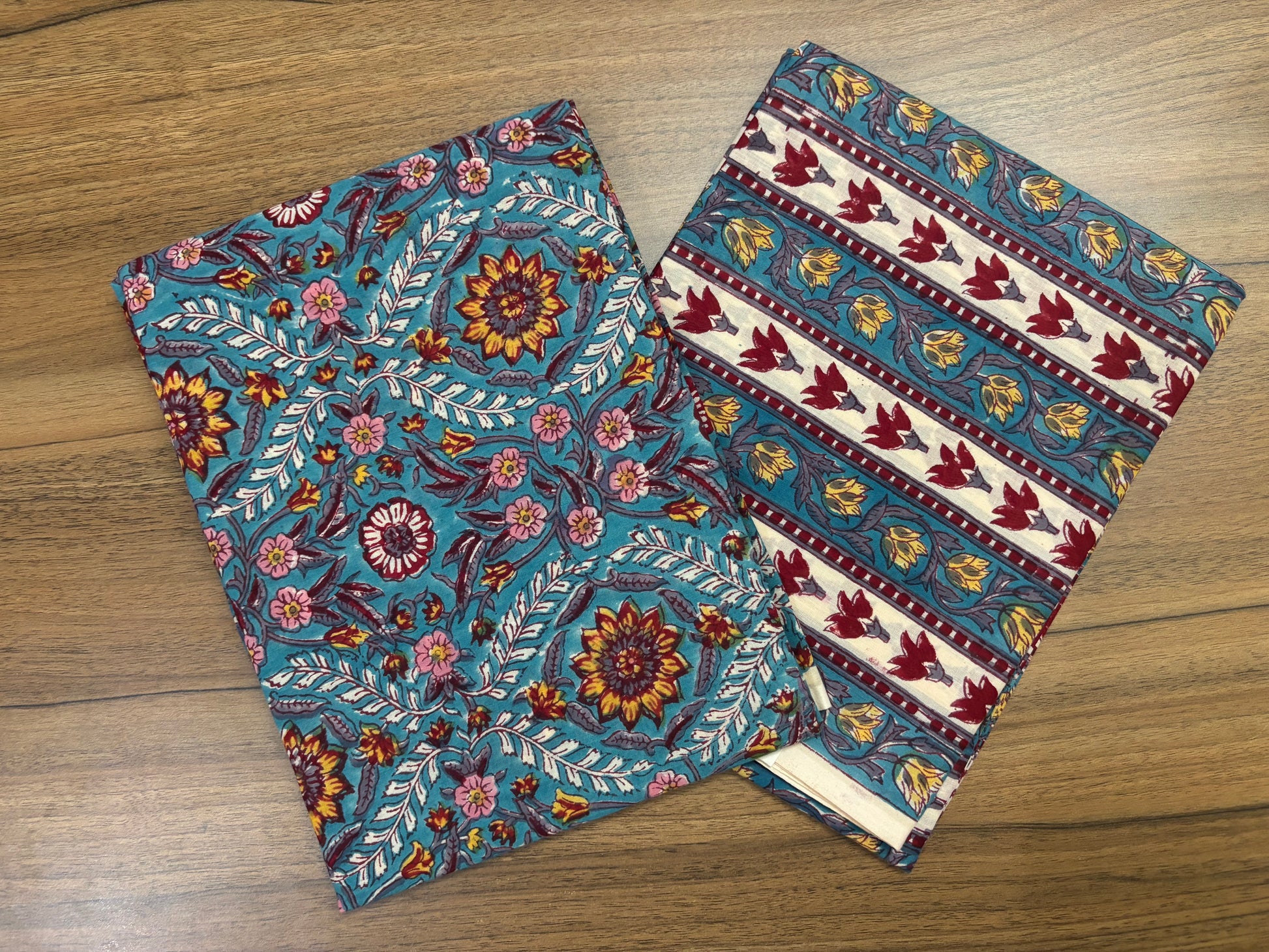 Blue Kalamkari Mulmul Cotton 2pc Set