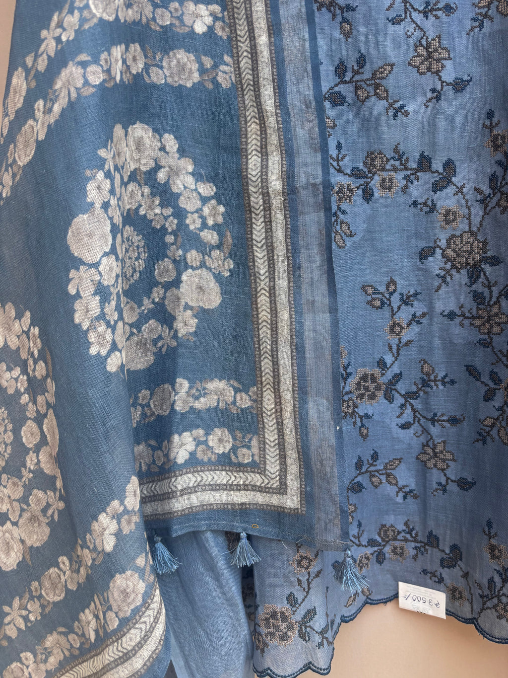 Blue Mirage Linen Unstitched Suit