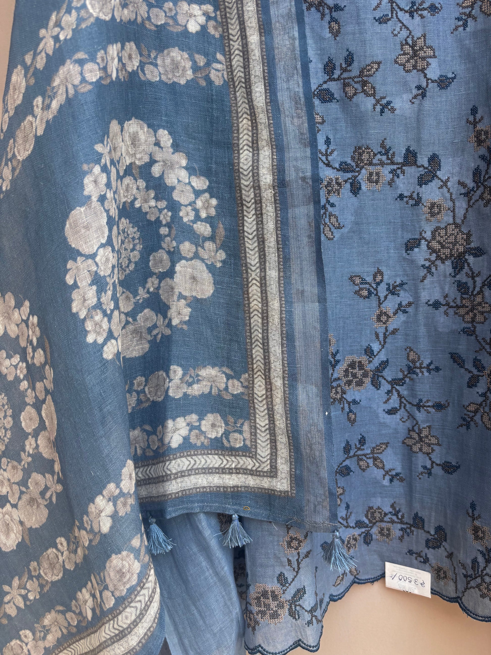 Blue Mirage Linen Unstitched Suit