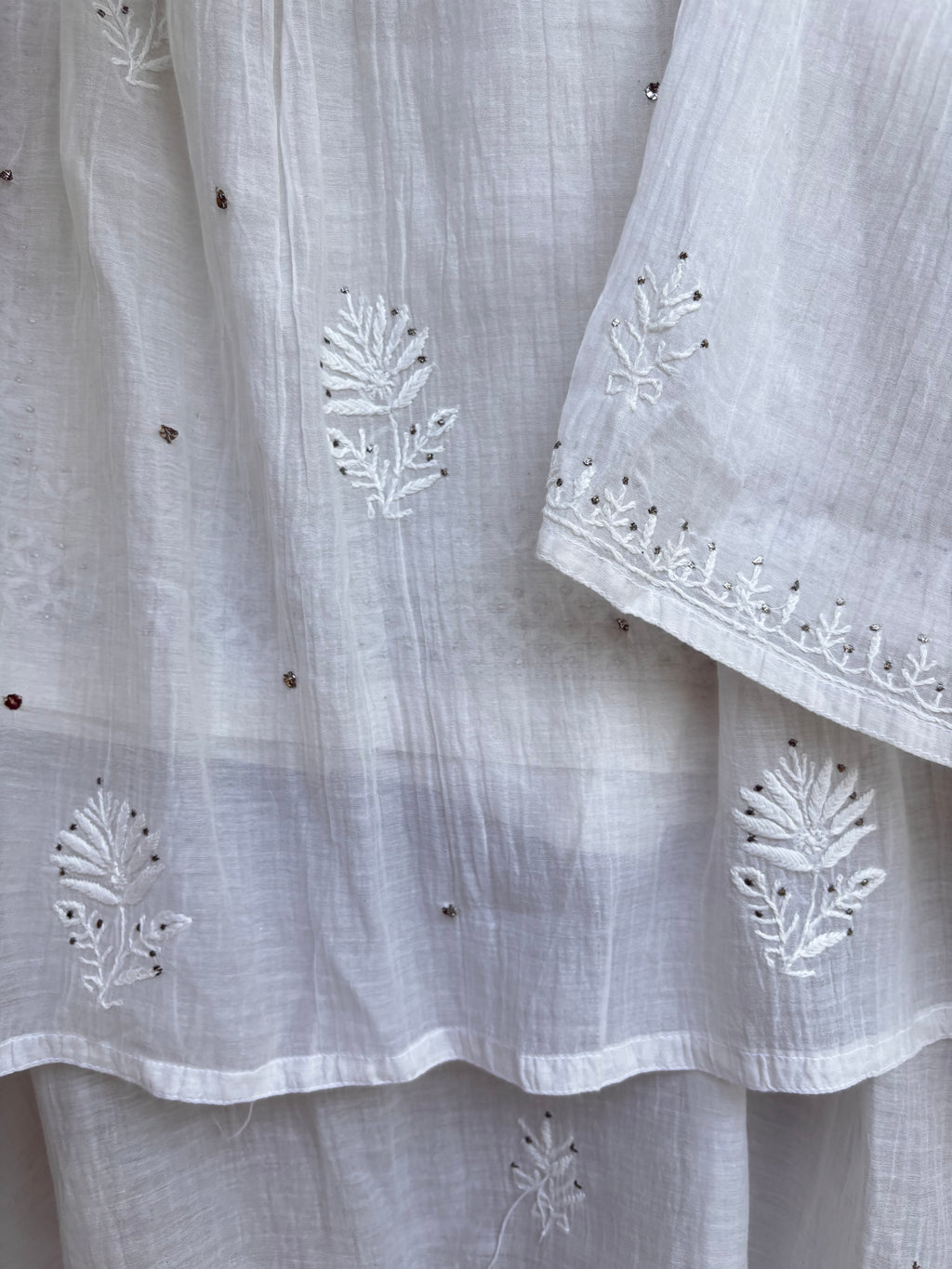 Ivory Noor Luckhnavi Unstitched Kurta Set