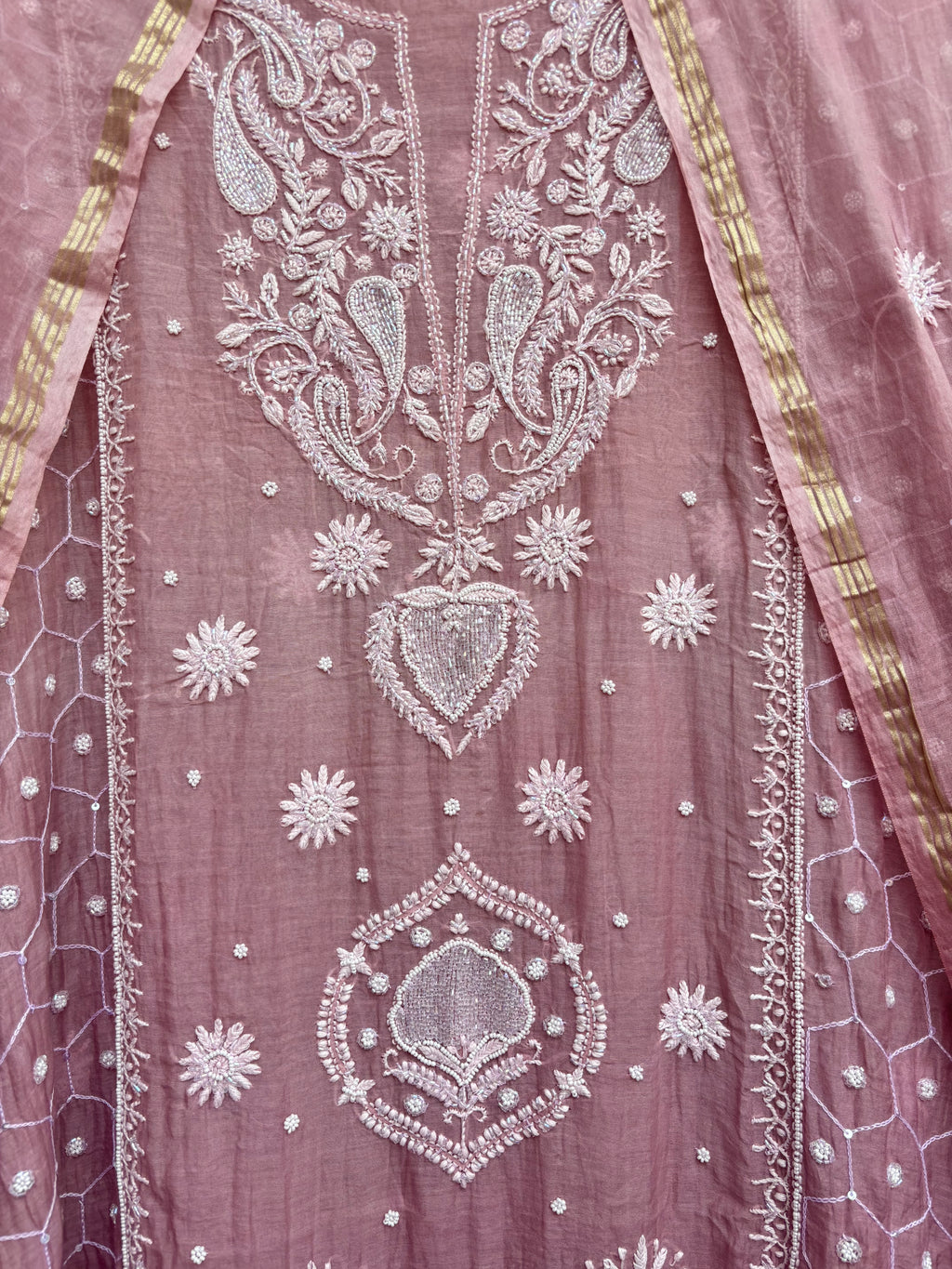 Close up of embroidery