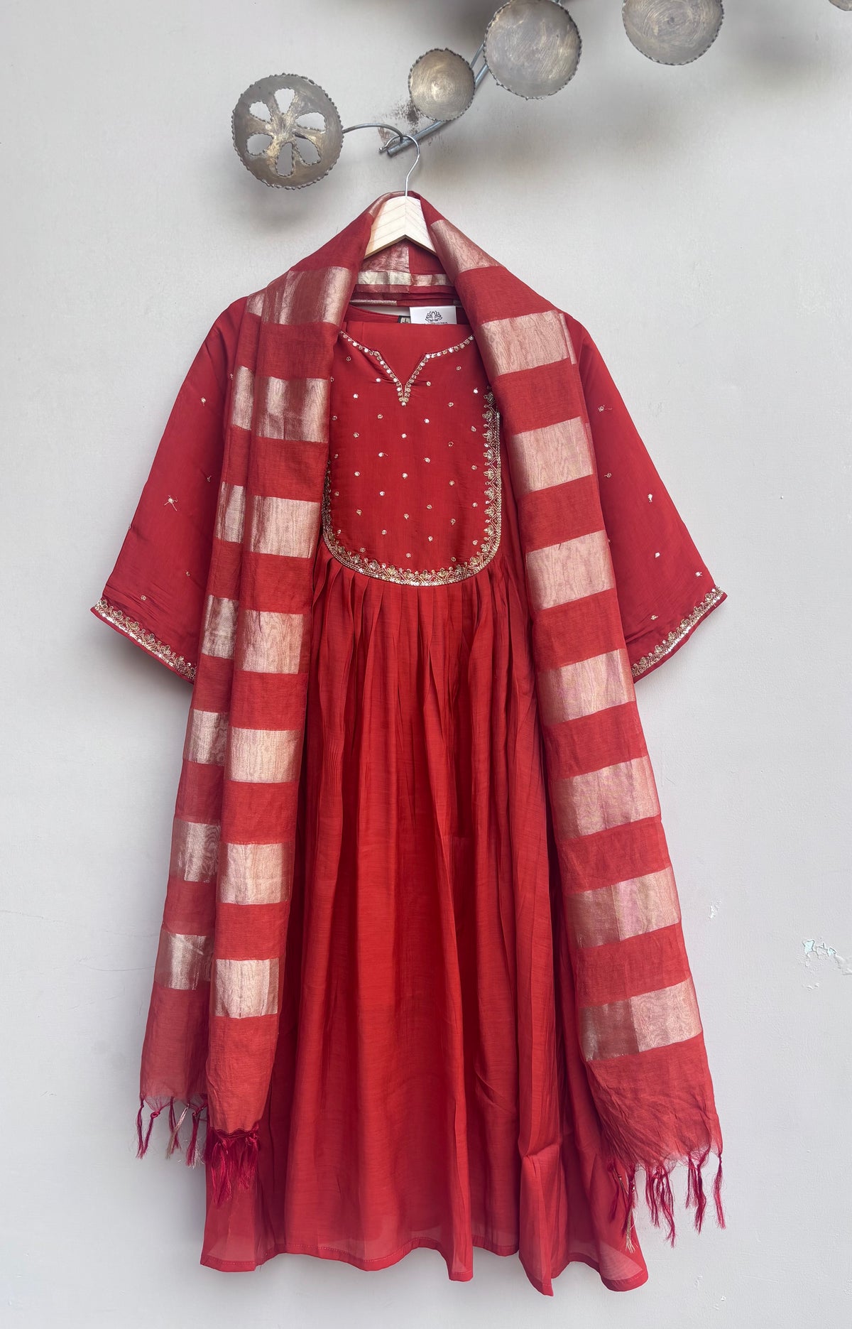 Fizaan Mulchanderi Blend 3pc Kurta Set
