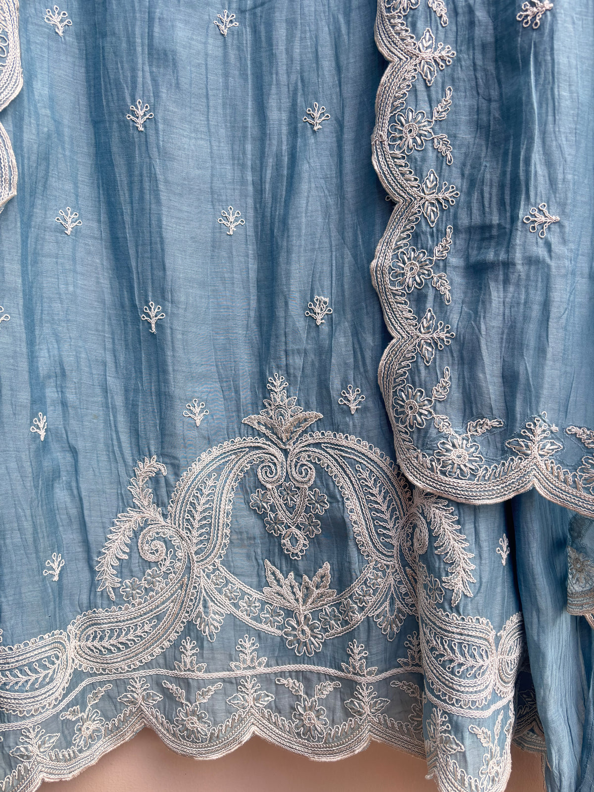 Gulchehra Mulmul Chanderi Unstitched Suit