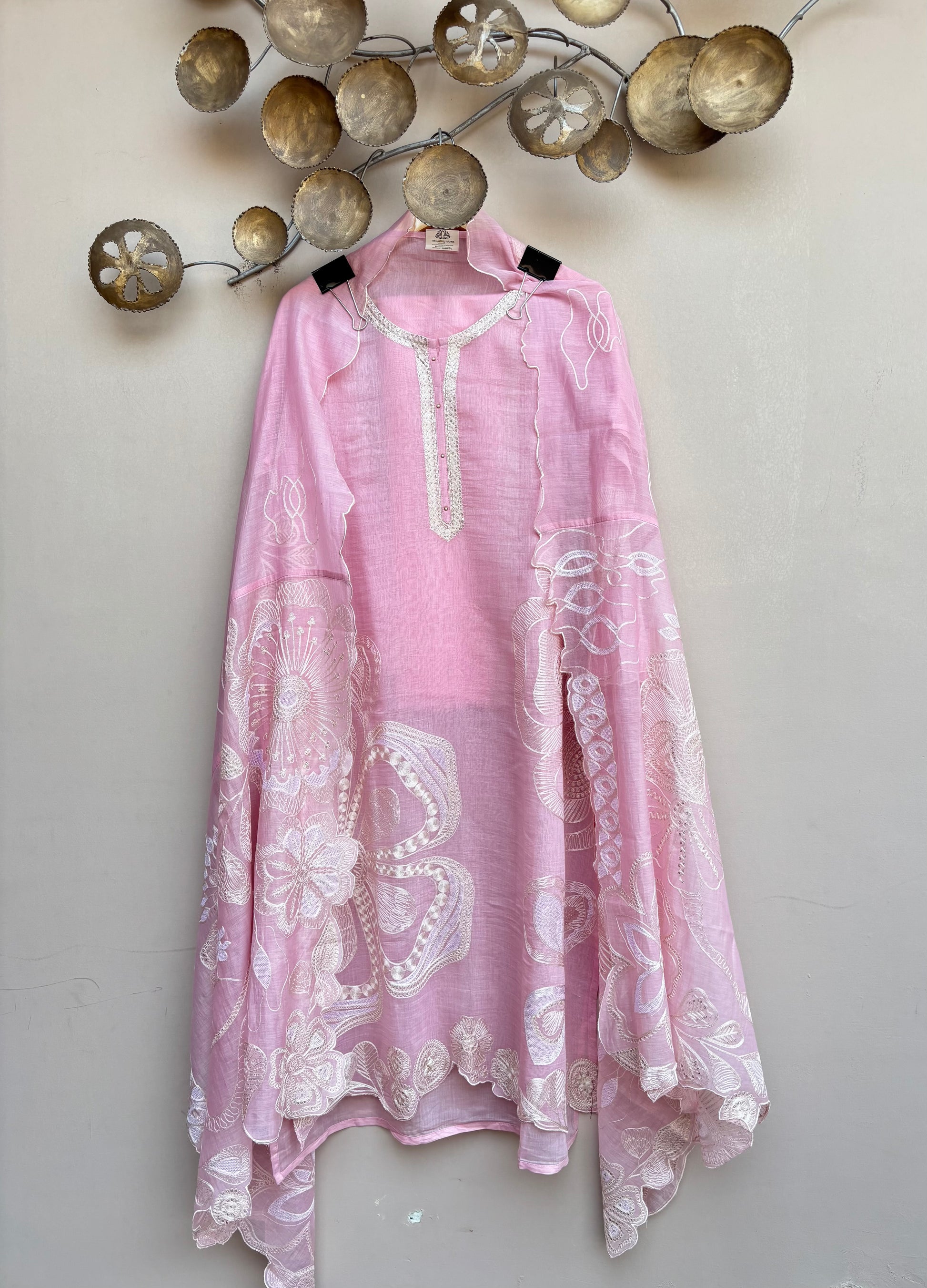 Mulmul Chanderi Dori Sequence Embroidery Suit
