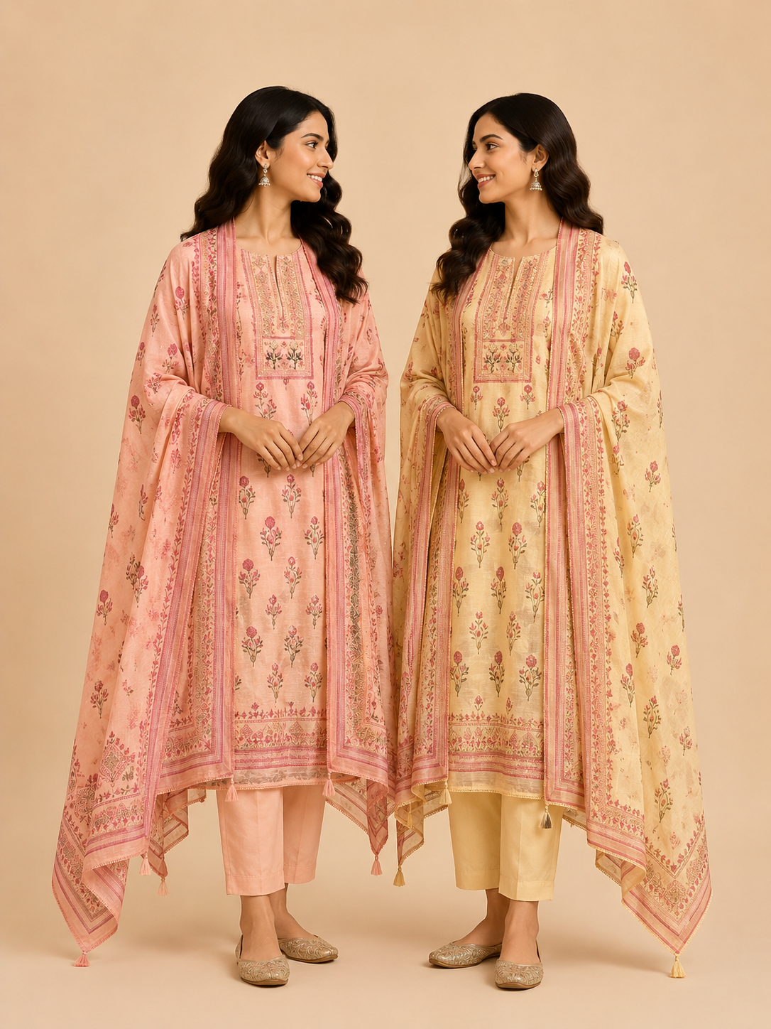 Blush Meadow Unstitched Suit