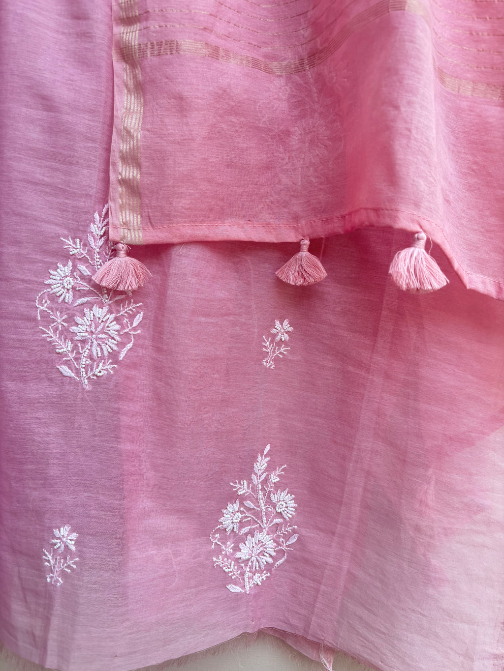 Blush Chikankari Unstitched Suit