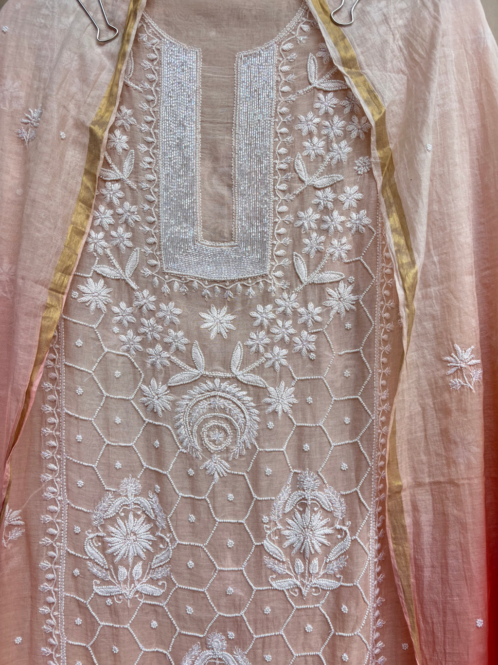 Close up of embroidery